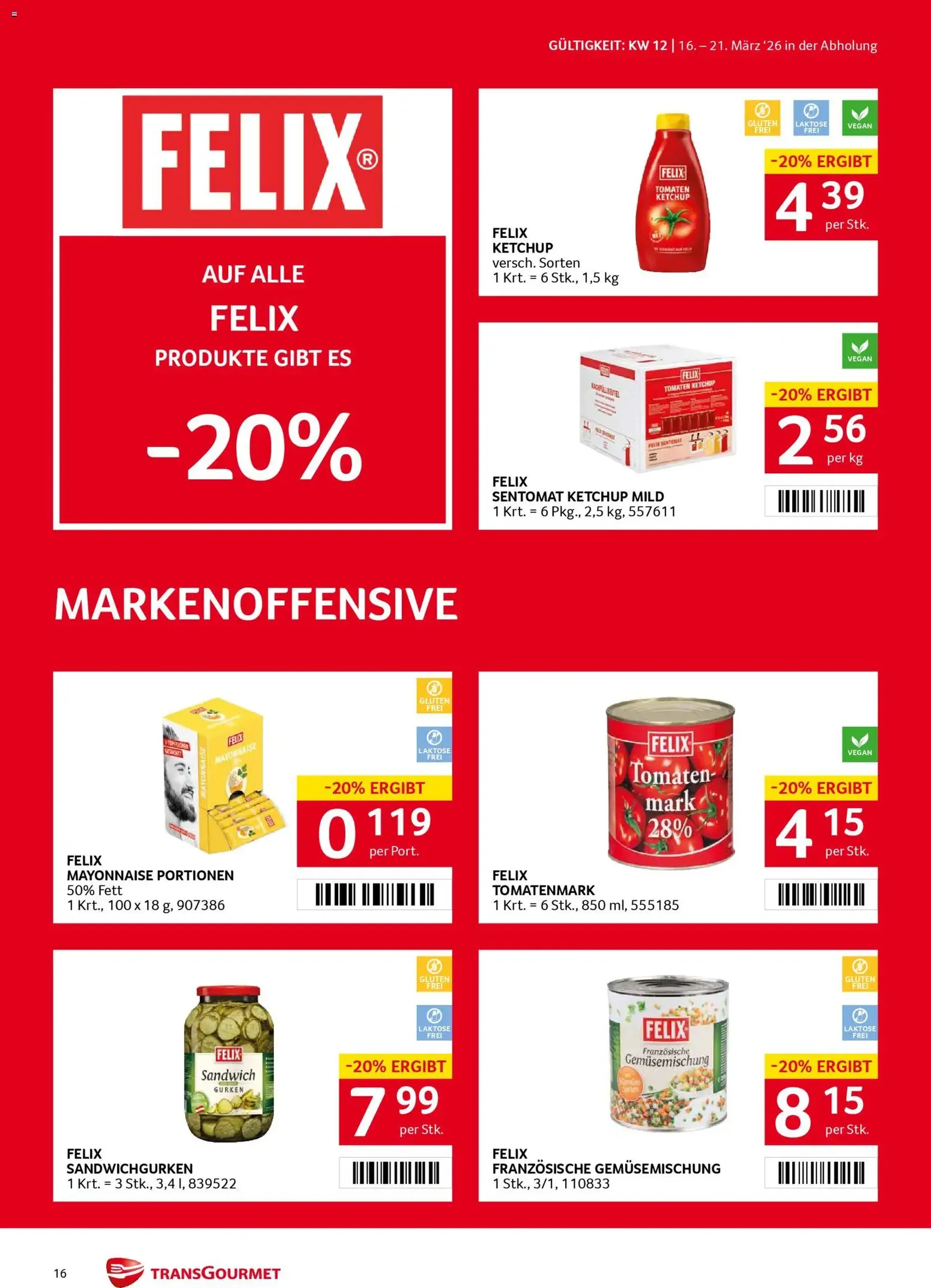 Transgourmet Flugblatt - Gültiger Prospekt ab 16.03.2026, Seite 16 von insgesamt 36