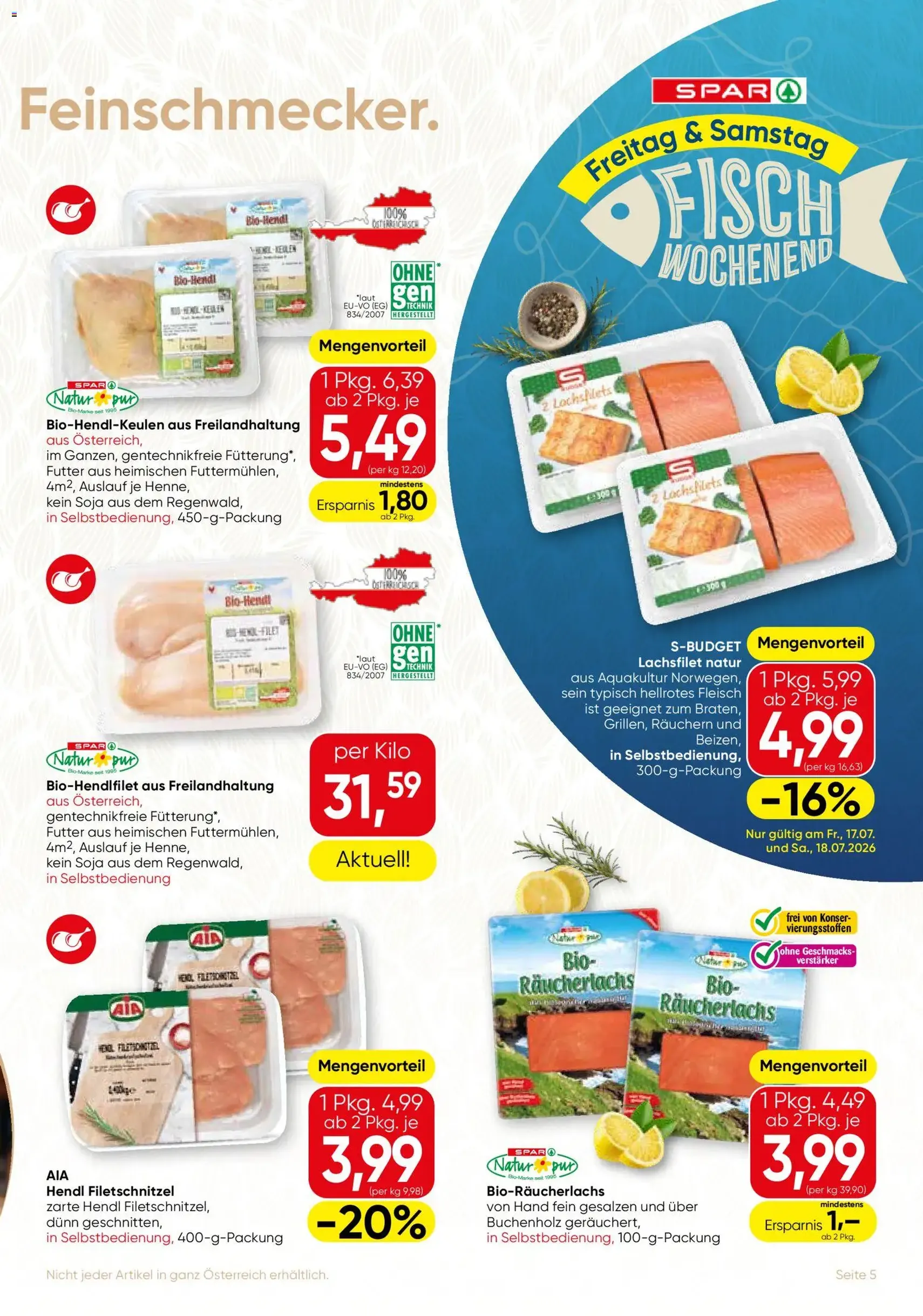 SPAR Gourmet Flugblatt - Gültiger Prospekt ab 16.07.2026, Seite 5 von insgesamt 12