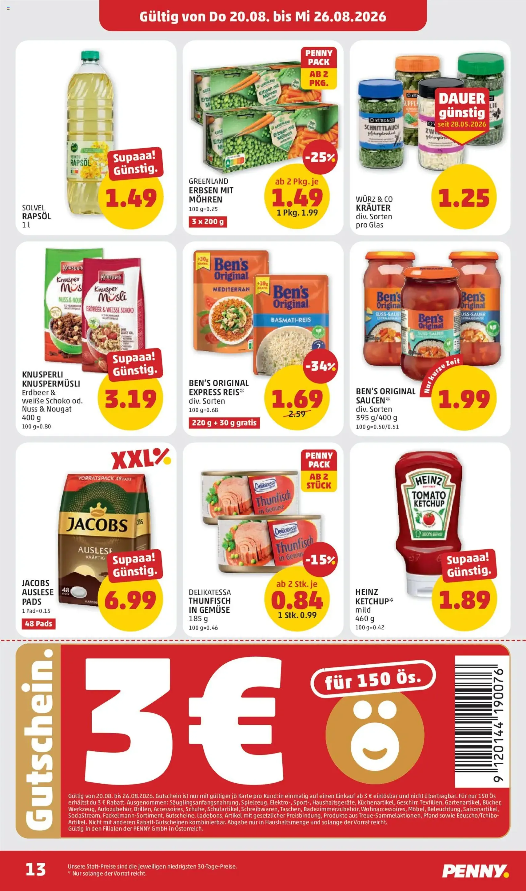 Penny Markt Flugblatt - Gültiger Prospekt ab 20.08.2026, Seite 13 von insgesamt 28
