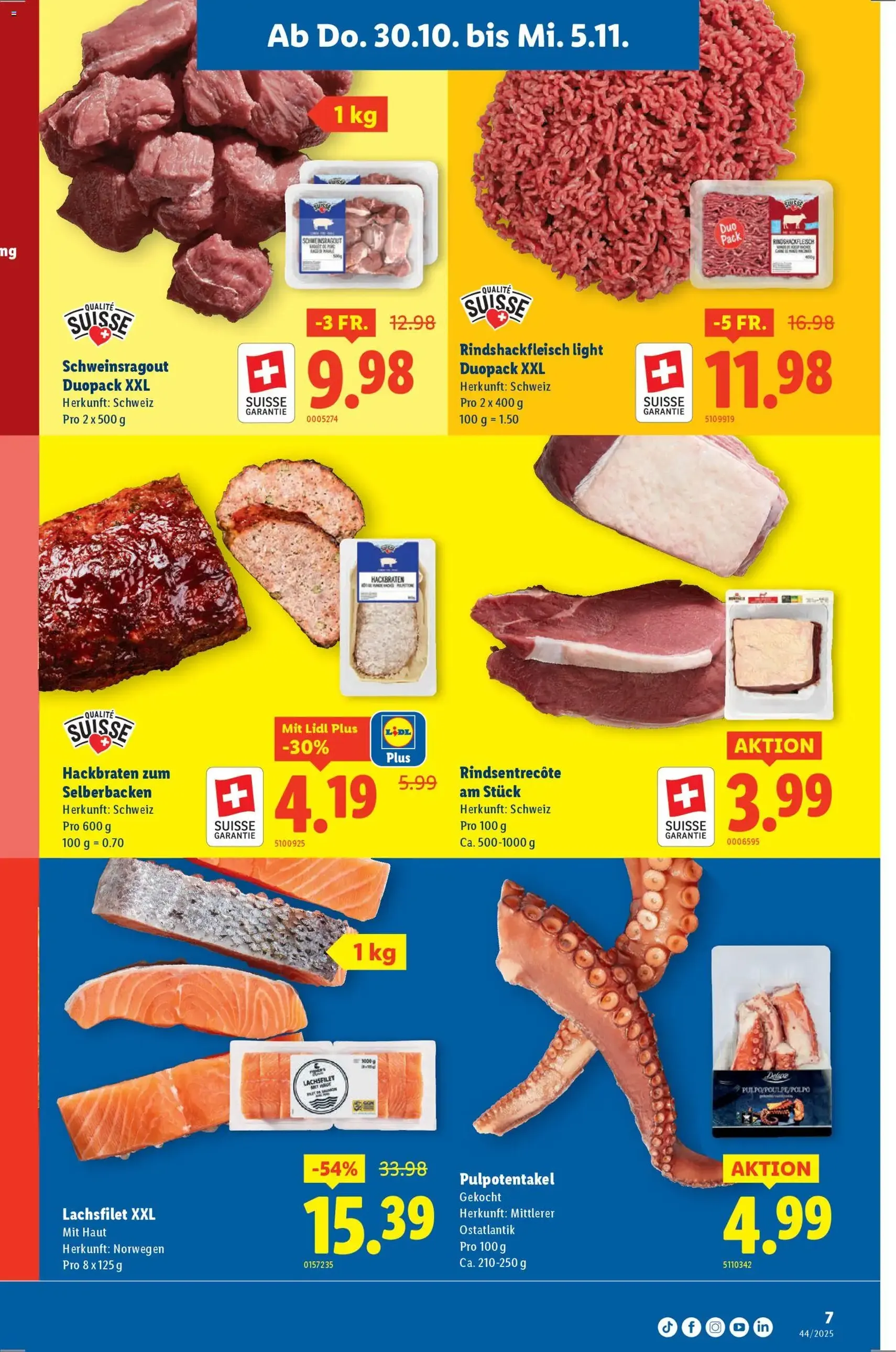 Lidl Aktionen - Gültiger Prospekt ab 30.10.2025, Seite 7 von insgesamt 32 Lidl Aktionen - Gültiger Prospekt ab 30.10.2025, Seite 7 von insgesamt 32