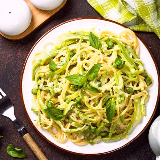 Anteprima ricetta Spaghetti con zucchine e formaggio