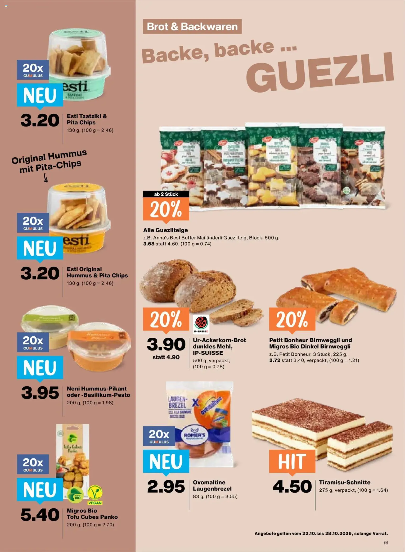 Migros aktionen - Gültiger Prospekt ab 22.10.2026, Seite 11 von insgesamt 24