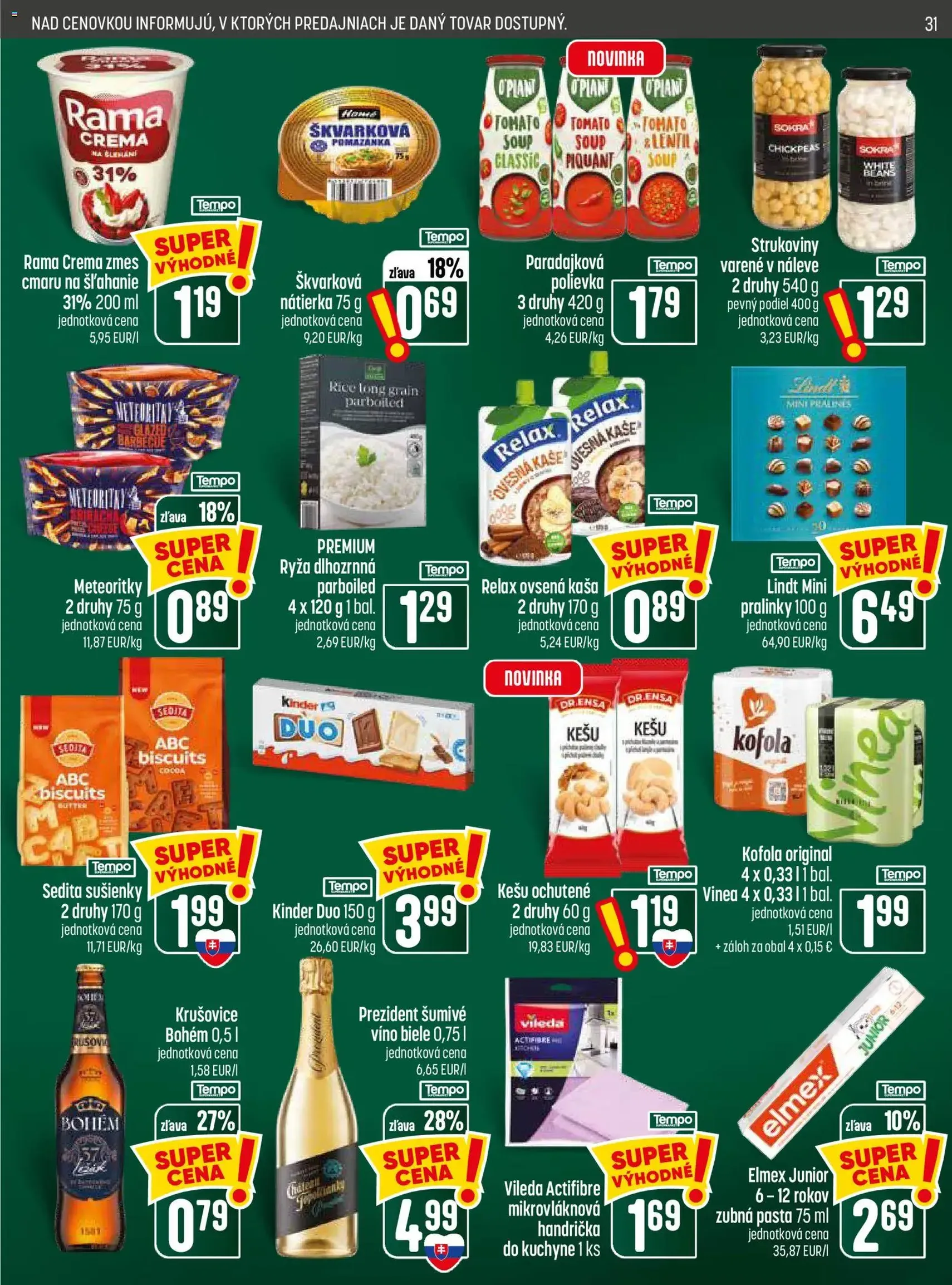 COOP Jednota leták - platný leták od 26.08.2026 strana 31 z 32