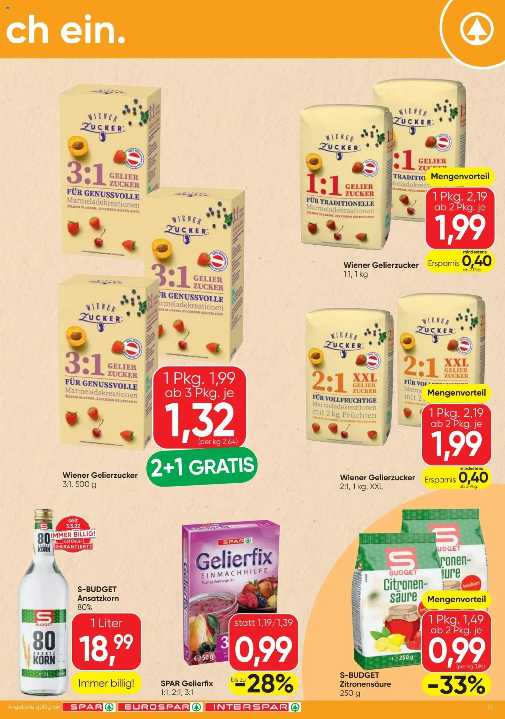 Spar Flugblatt - Gültiger Prospekt ab 03.06.2026, Seite 17 von insgesamt 20