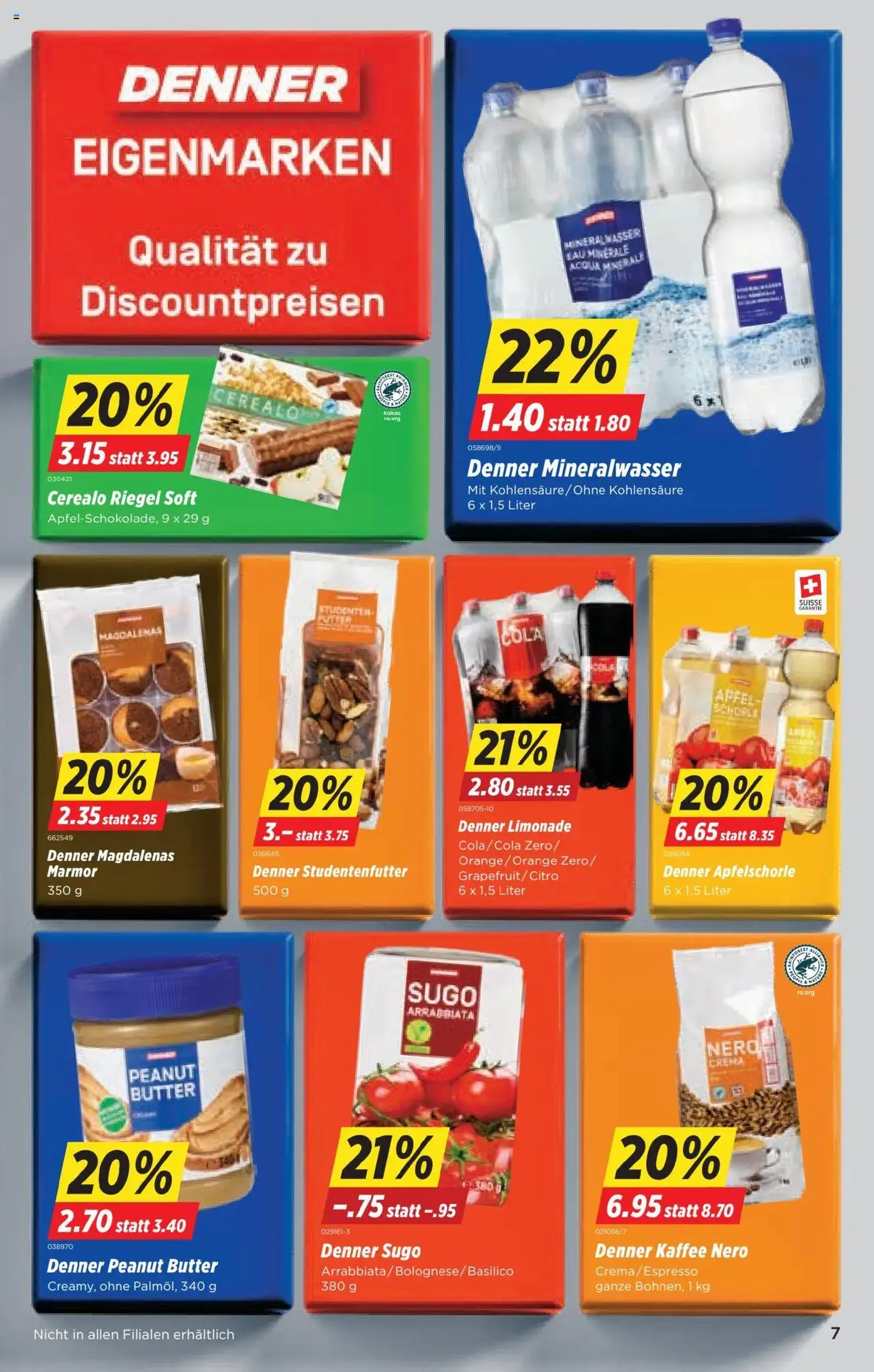 Denner Aktionen - Gültiger Prospekt ab 14.10.2025, Seite 7 von insgesamt 24 Denner Aktionen - Gültiger Prospekt ab 14.10.2025, Seite 7 von insgesamt 24