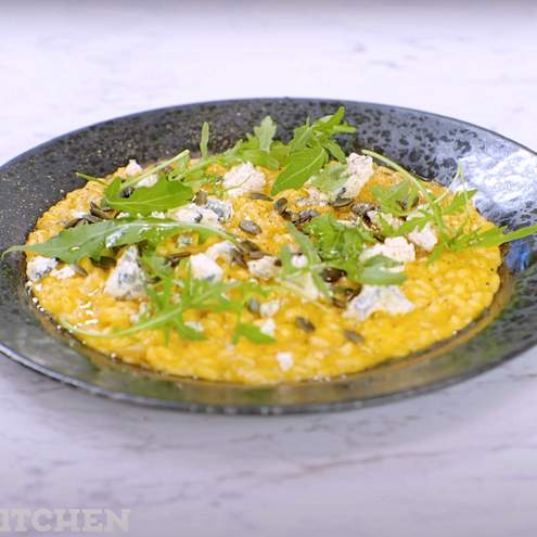 Ricetta facile del risotto alla zucca fatto in casa - procedimento 1