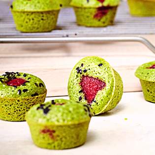 Recipe preview Raspberry Matcha Muffins