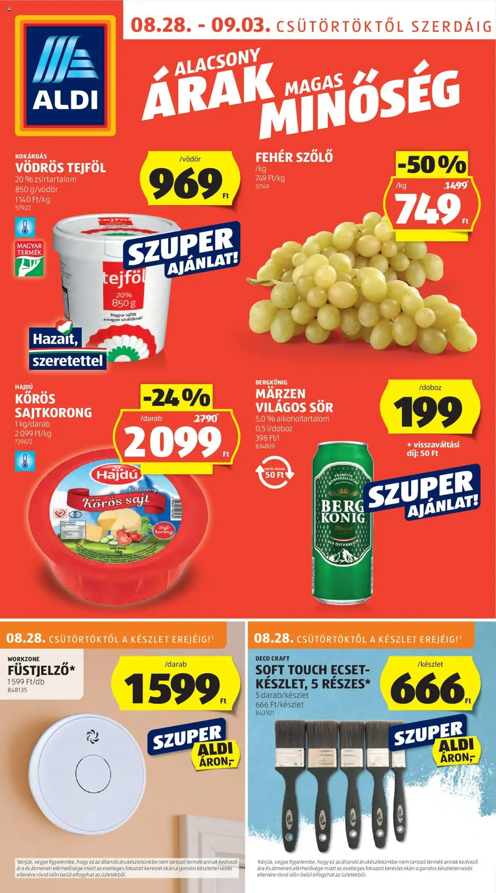 Aldi Akciós újság - 2025.08.28. érvényes szórólap 1 oldal 44 oldalból Aldi Akciós újság - 2025.08.28. érvényes szórólap 1 oldal 44 oldalból