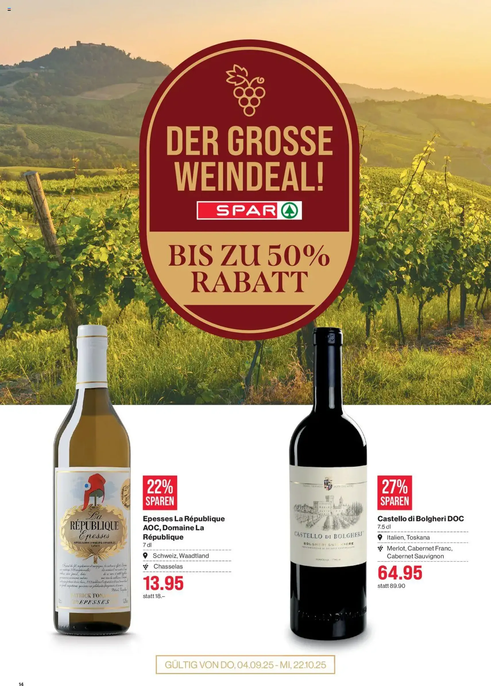 SPAR Aktionen - Gültiger Prospekt ab 04.09.2025, Seite 14 von insgesamt 26 SPAR Aktionen - Gültiger Prospekt ab 04.09.2025, Seite 14 von insgesamt 26
