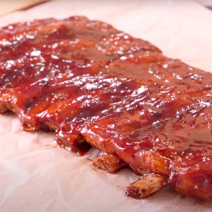 Costillas al horno barbacoa