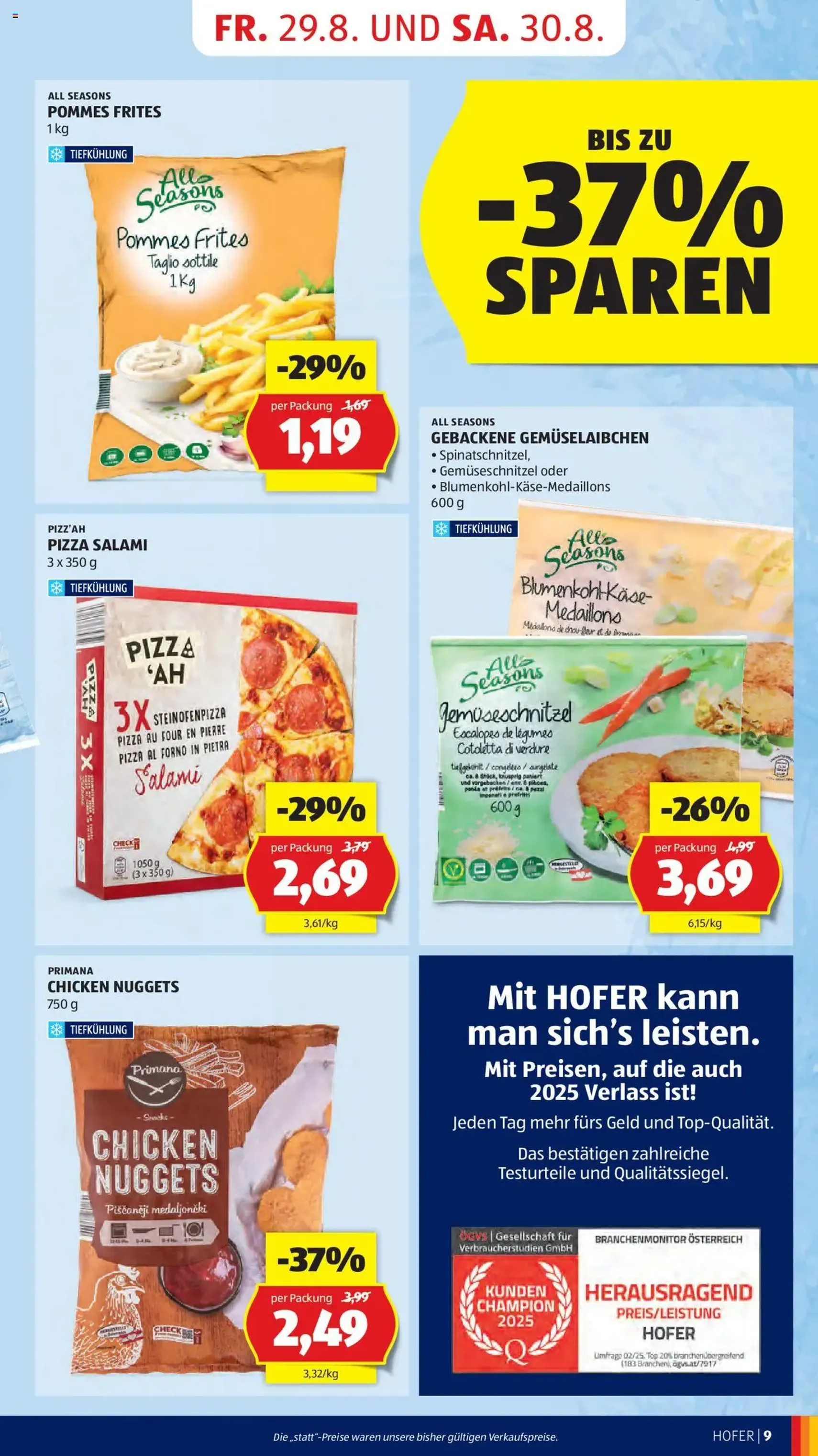 Hofer Flugblatt - Gültiger Prospekt ab 29.08.2025, Seite 11 von insgesamt 37