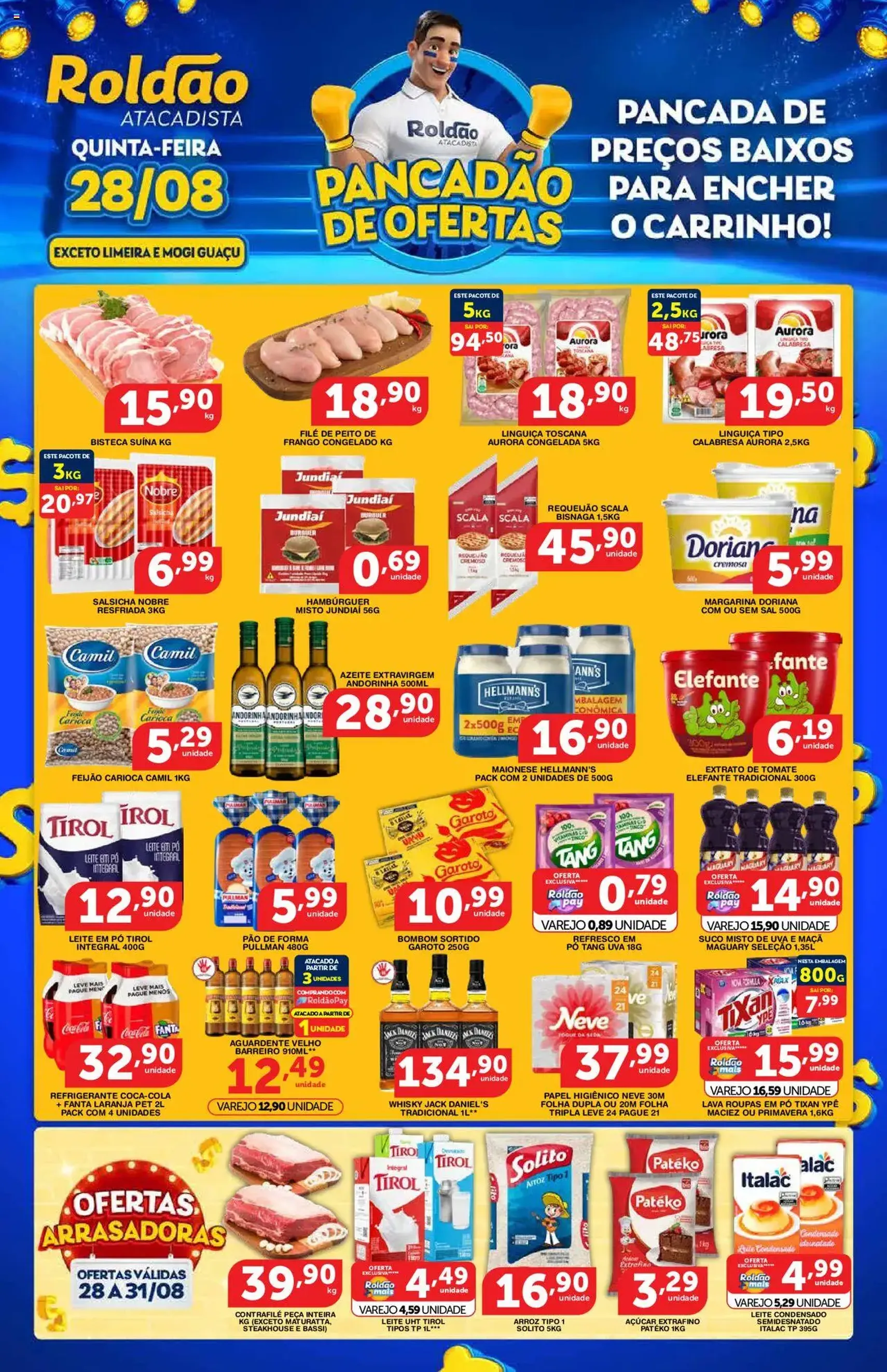 Roldão - Ofertas Pancadão + Fim de Semana Arrasador - folheto válido a partir de 28/08/2025 página 1 de 2