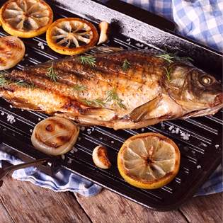 Recipe preview Grilled fish on the pan