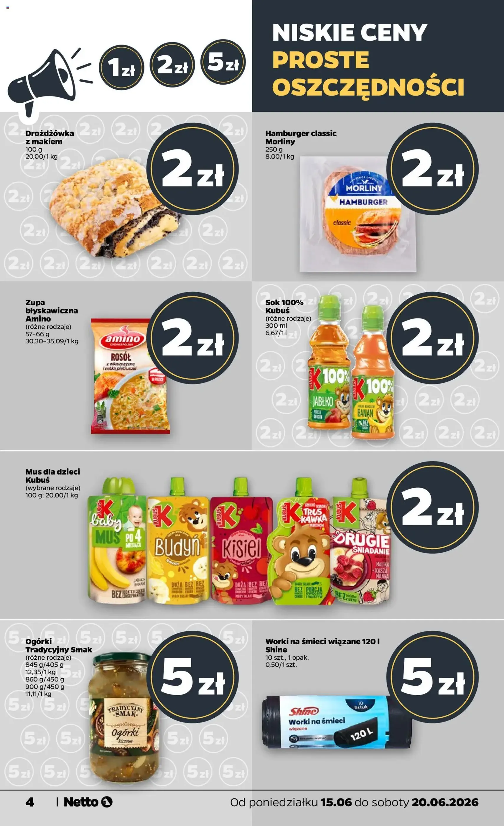 Netto gazetka od poniedziałku spożywcza - ważny gazetka od 15.06.2026 strona 4 z 35