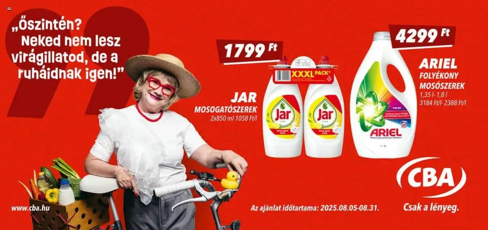 CBA - Óriásplakátok - 2025.08.05. érvényes szórólap 2 oldal 4 oldalból