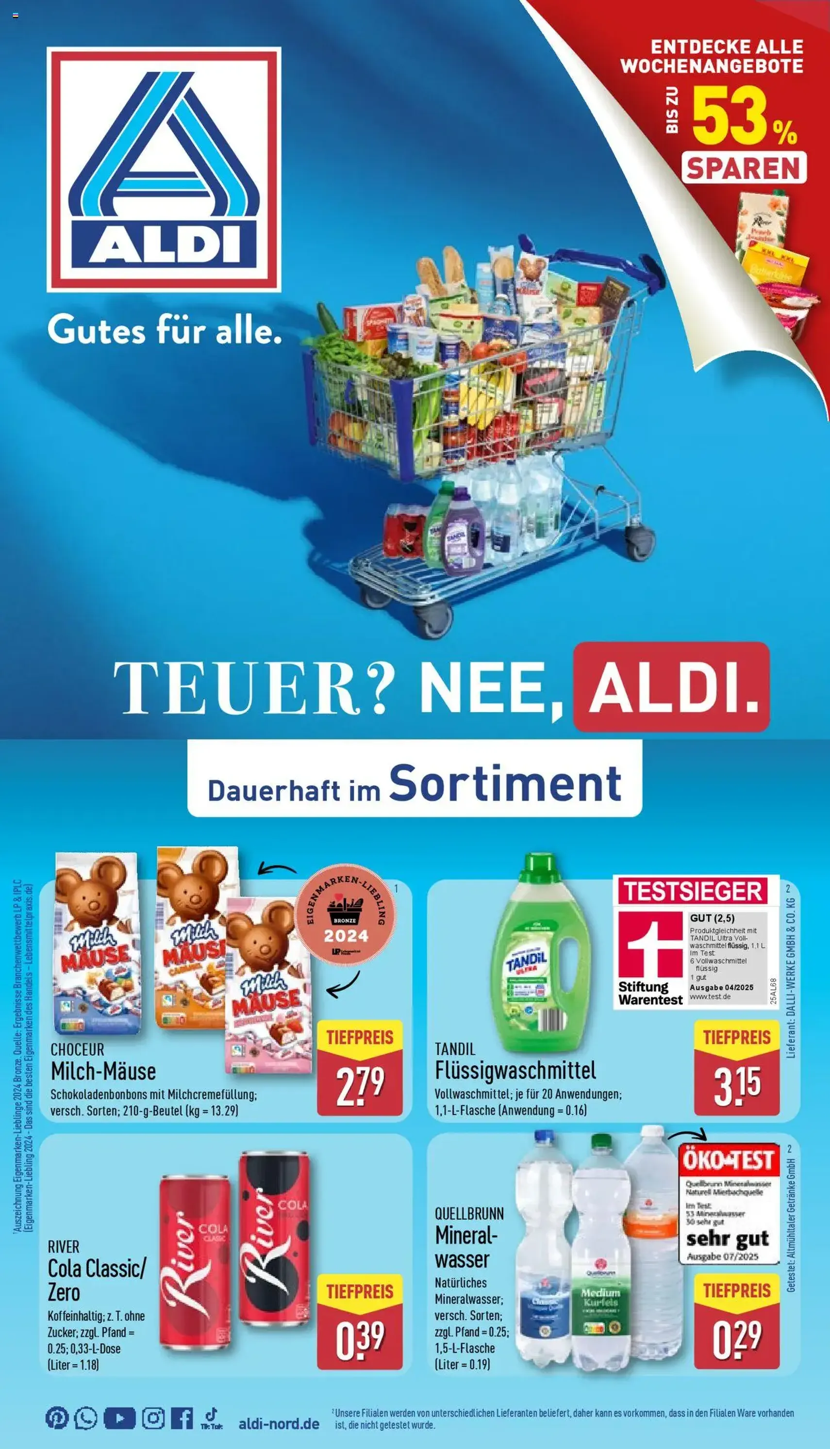 Aldi Prospekt - Gültiger Prospekt ab 22.09.2025, Seite 1 von insgesamt 43