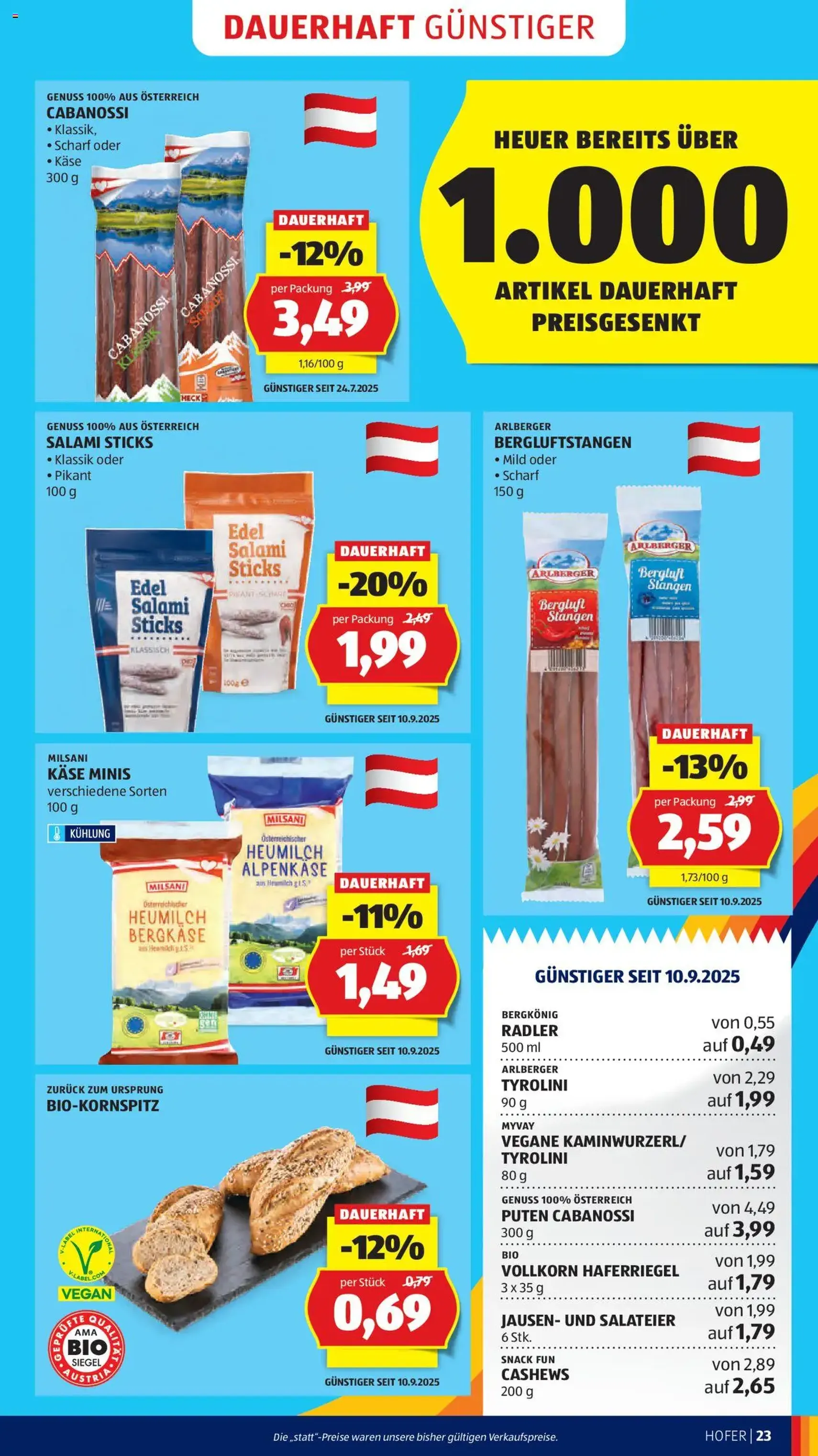 Hofer Flugblatt - Gültiger Prospekt ab 12.09.2025, Seite 25 von insgesamt 49