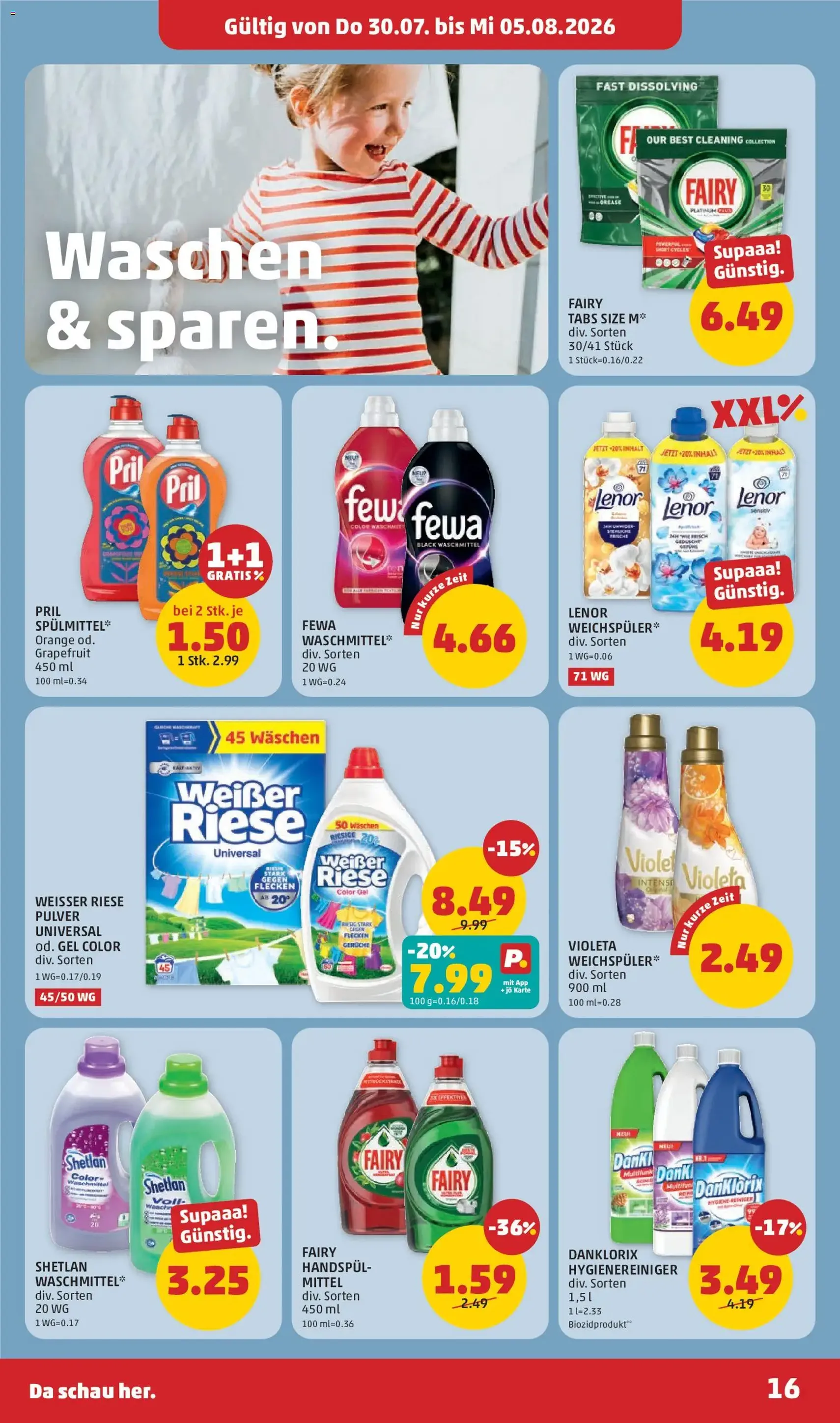 Penny Markt Flugblatt - Gültiger Prospekt ab 30.07.2026, Seite 16 von insgesamt 28