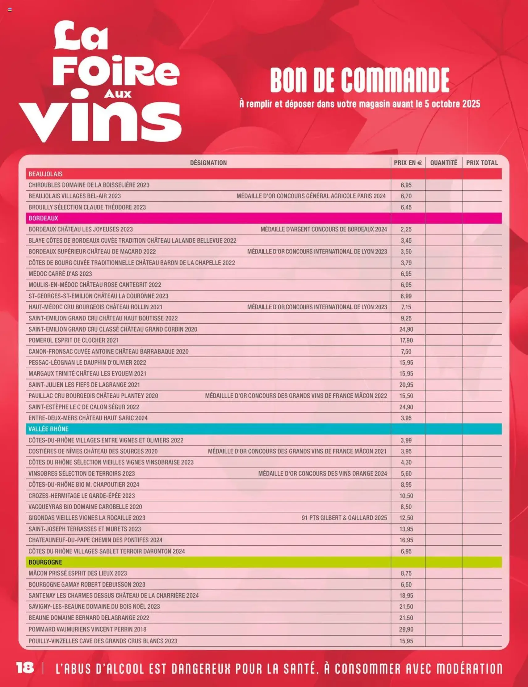 G20 Supermarchés catalogue la foire aux vins - brochure valable à partir du 24/09/2025, page 18 sur 20
