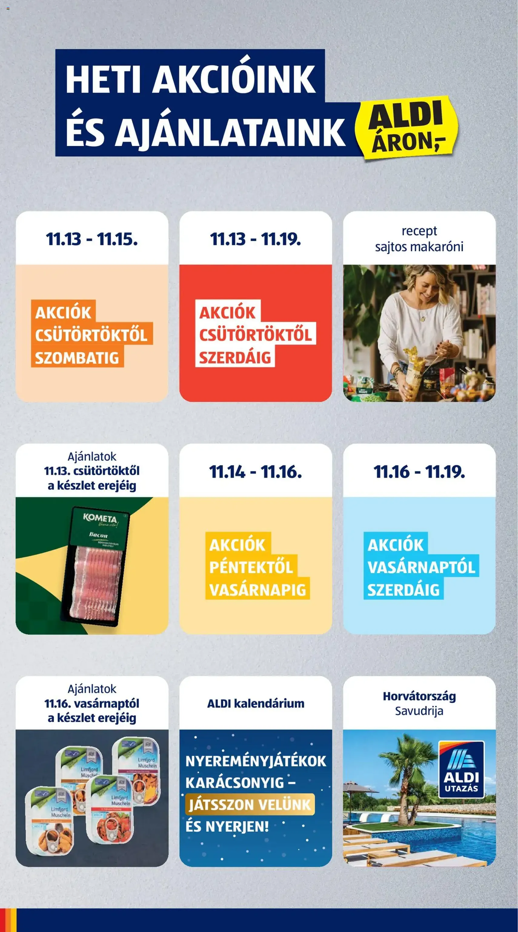 Aldi Akciós újság - 2025.11.13. érvényes szórólap 2 oldal 59 oldalból