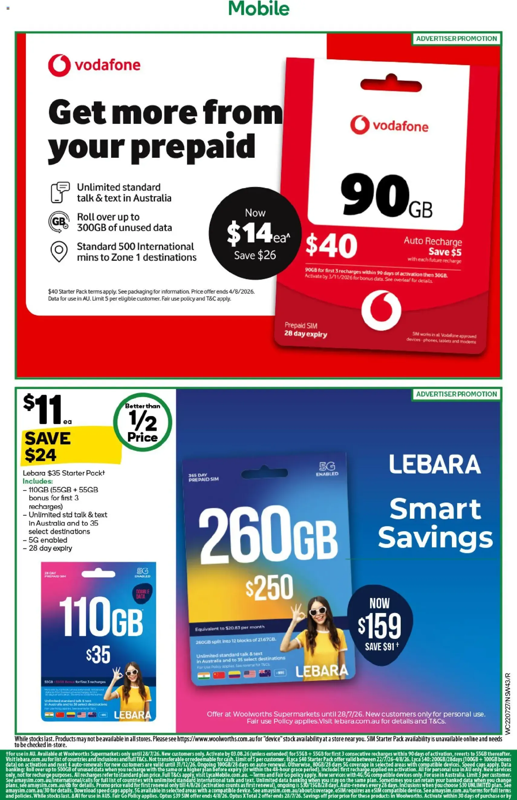 Woolworths catalogue - valid flyer from 22/07/2026, page 43 of 48