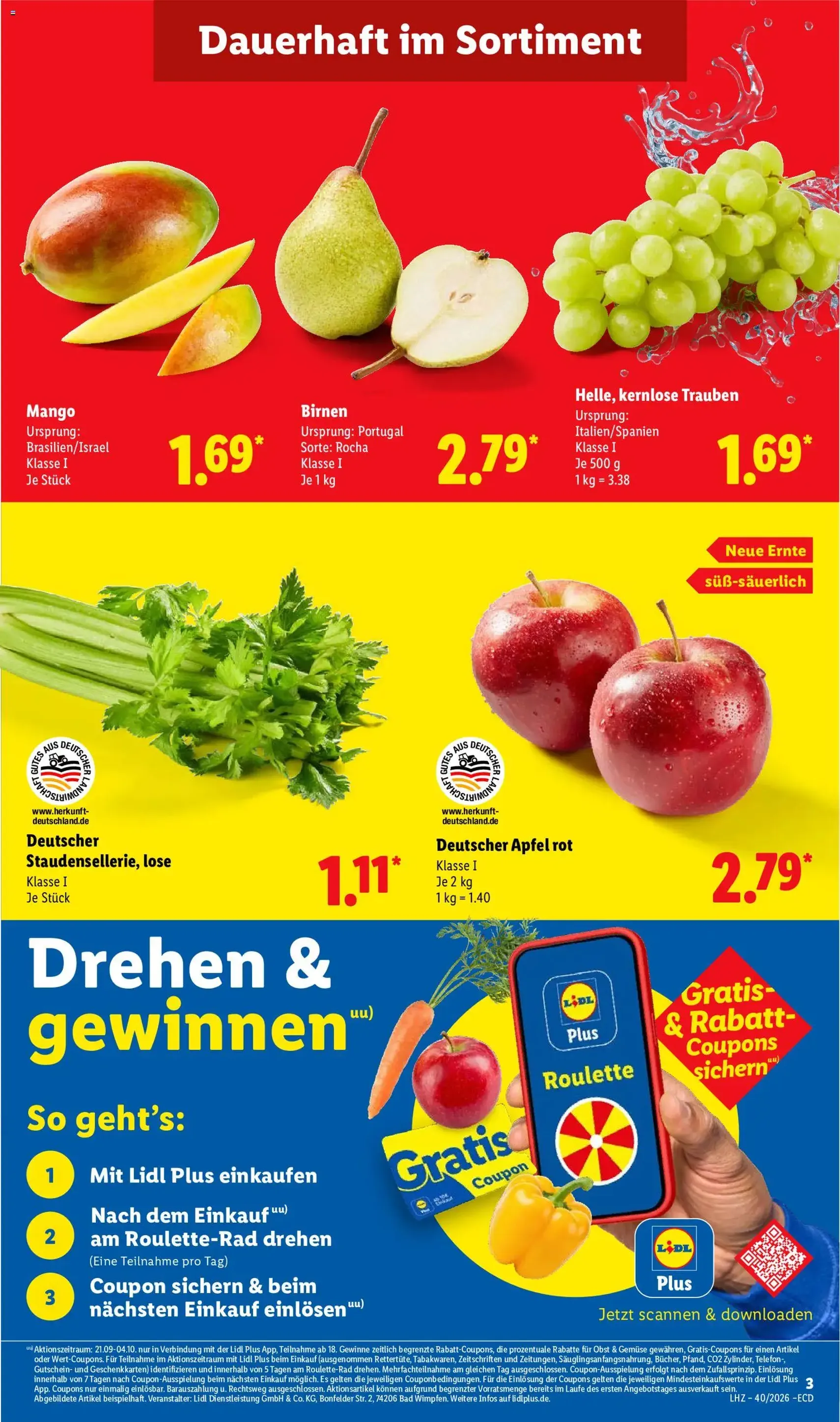 Lidl Prospekt - Gültiger Prospekt ab 28.09.2026, Seite 3 von insgesamt 71