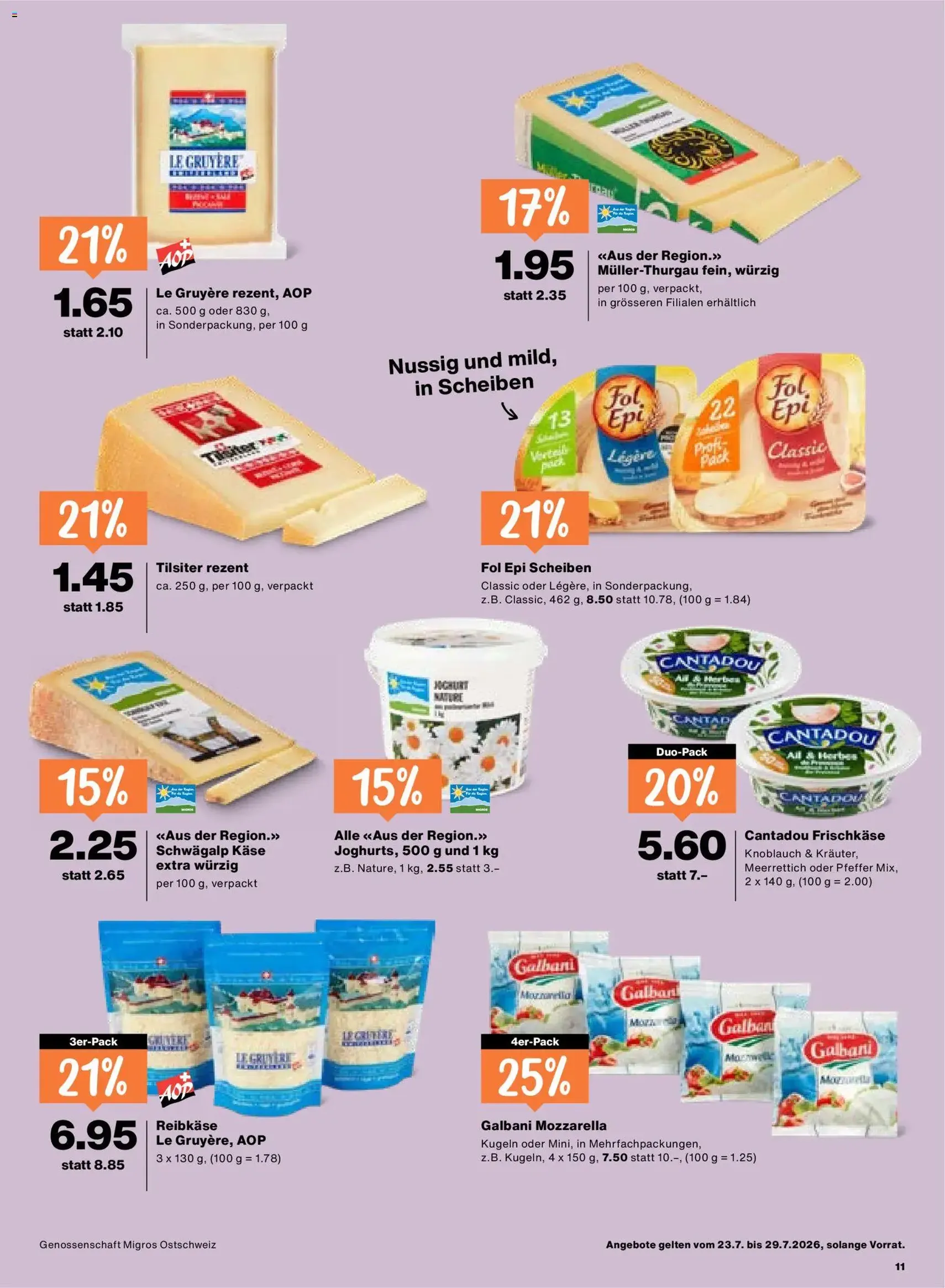 Migros aktionen - Gültiger Prospekt ab 23.07.2026, Seite 11 von insgesamt 20