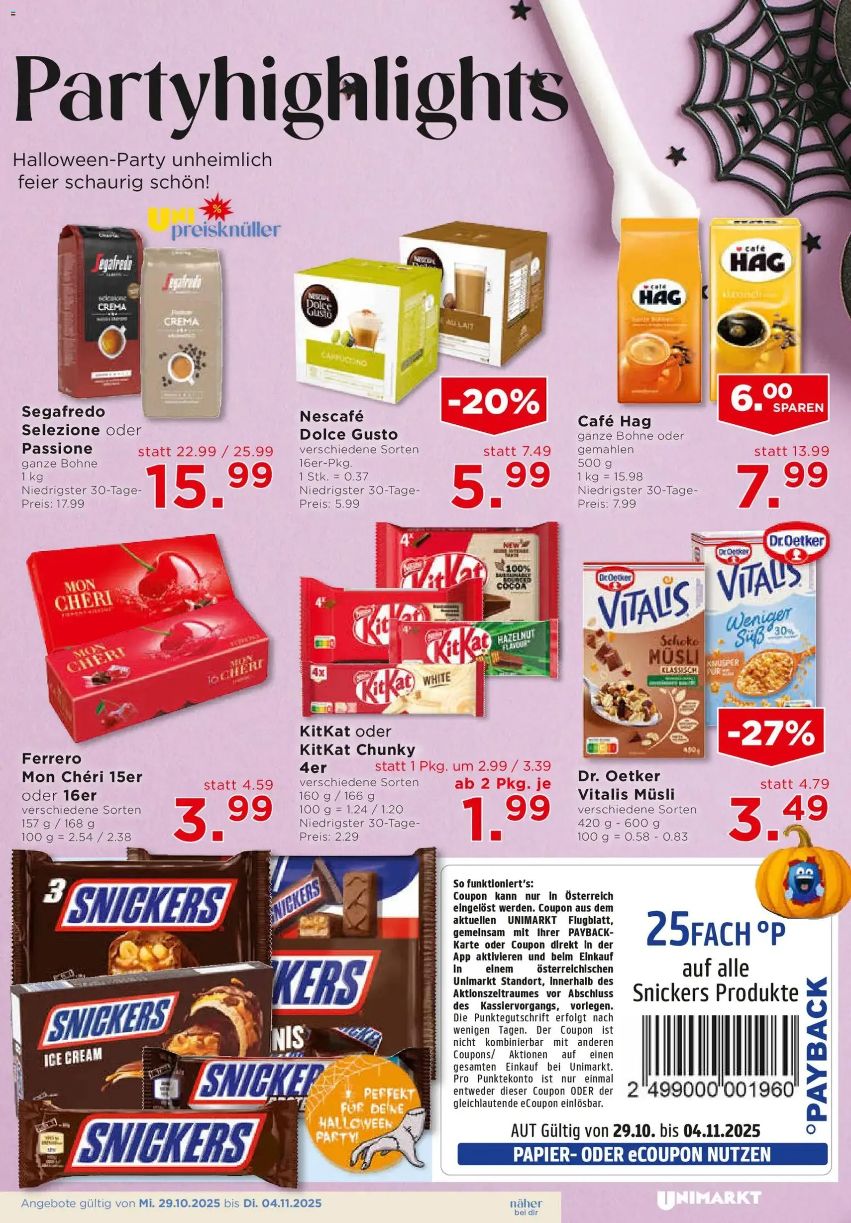 Unimarkt Flugblatt - Gültiger Prospekt ab 29.10.2025, Seite 11 von insgesamt 16 Unimarkt Flugblatt - Gültiger Prospekt ab 29.10.2025, Seite 11 von insgesamt 16