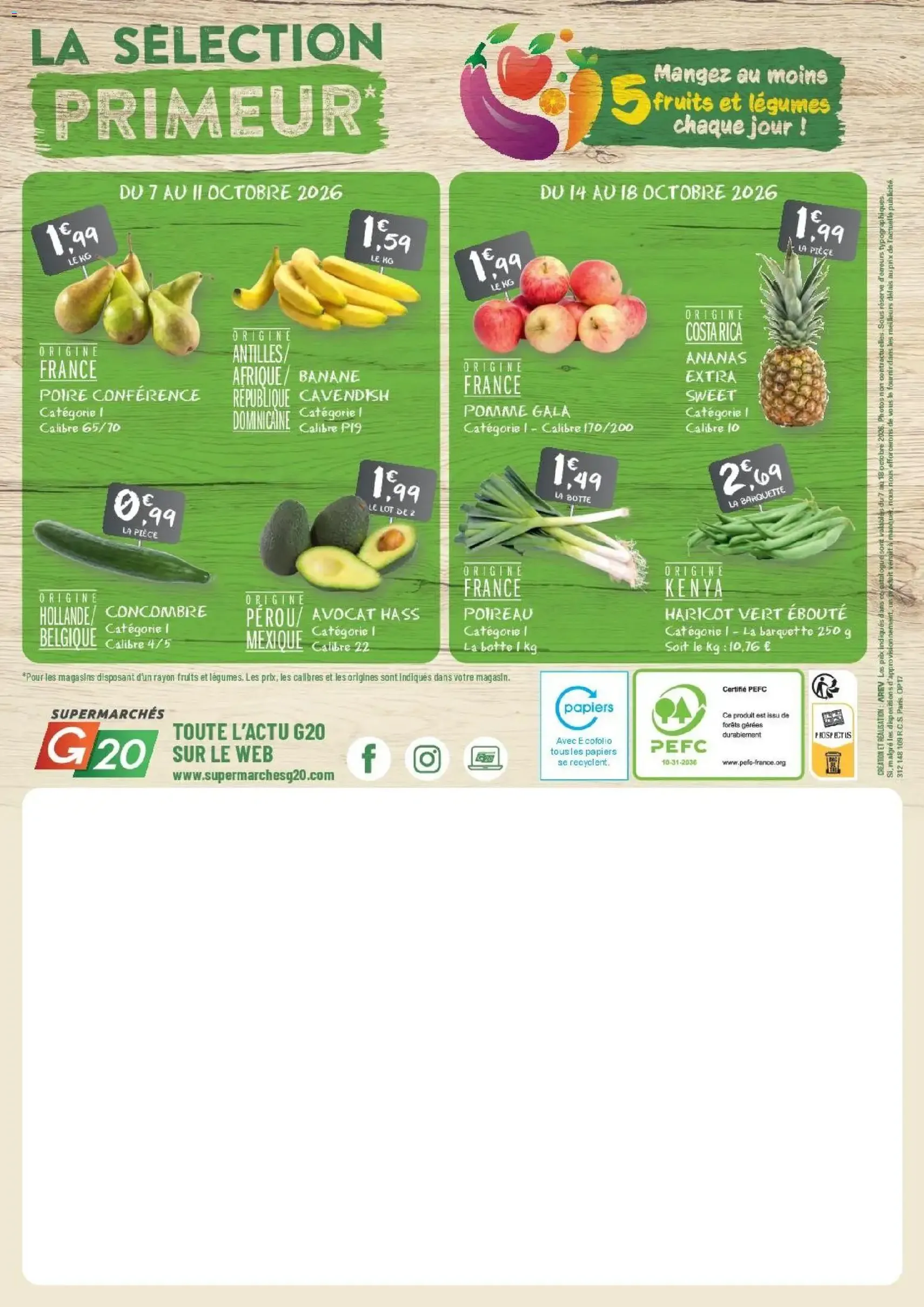 G20 Supermarchés catalogue - brochure valable à partir du 07/10/2026, page 20 sur 20