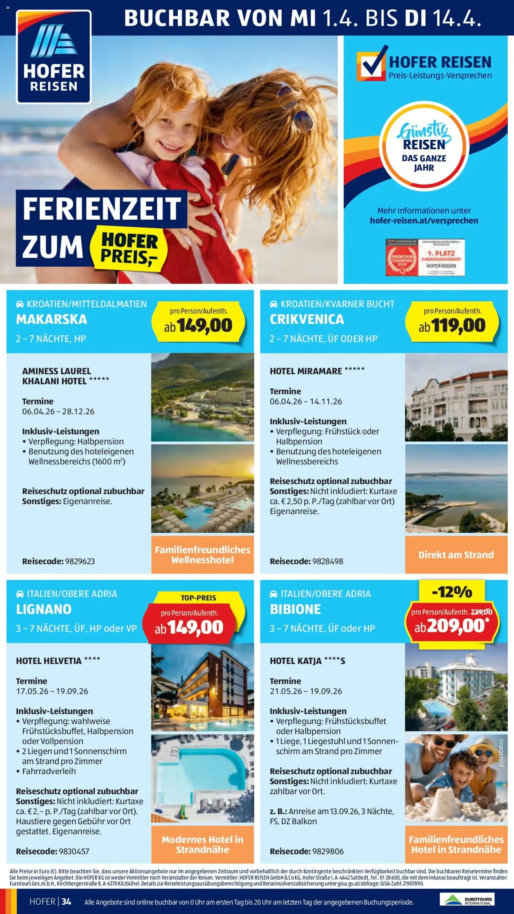 Hofer Flugblatt - Gültiger Prospekt ab 01.04.2026, Seite 38 von insgesamt 41