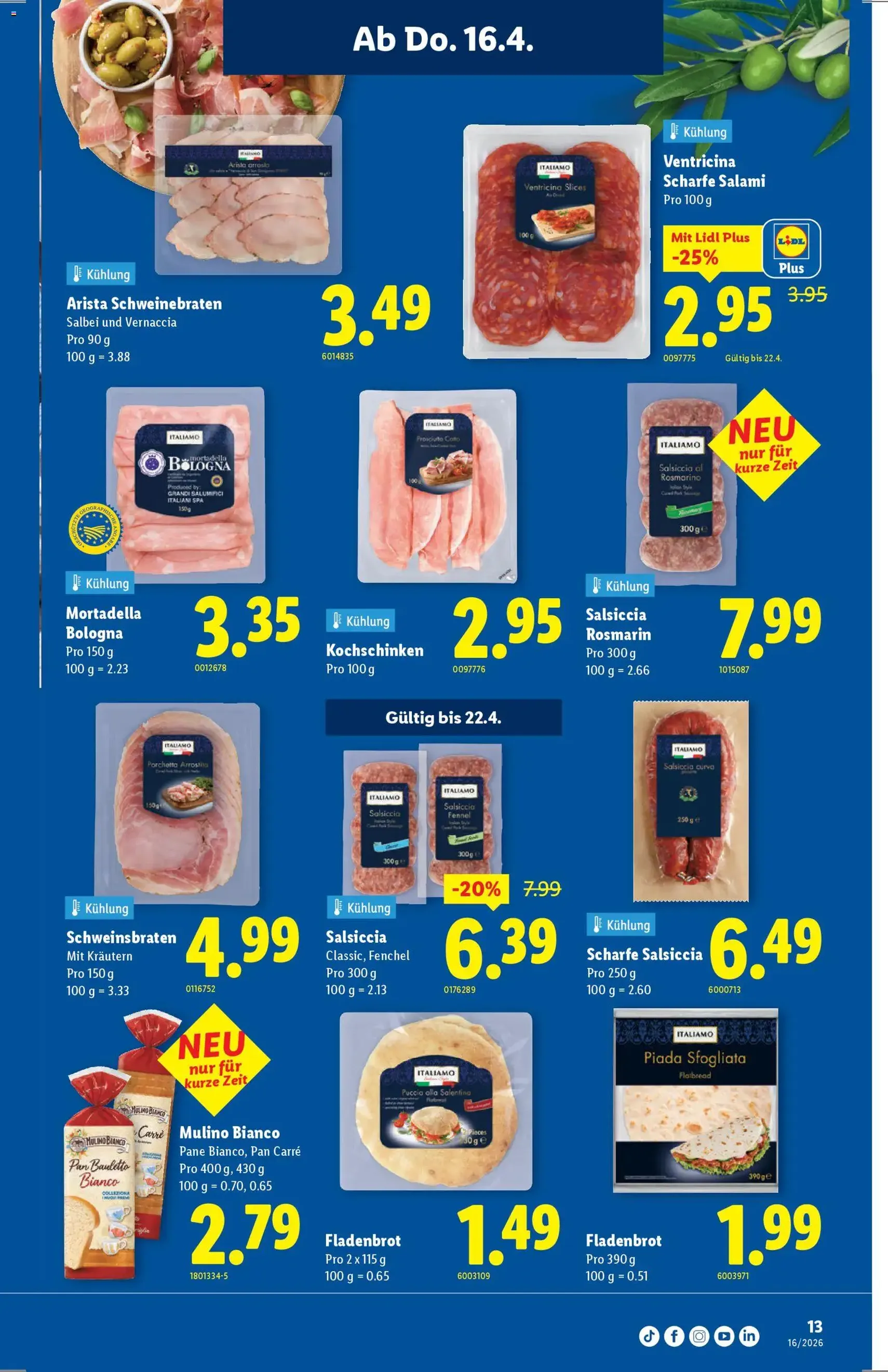 Lidl aktionen - Gültiger Prospekt ab 16.04.2026, Seite 13 von insgesamt 32