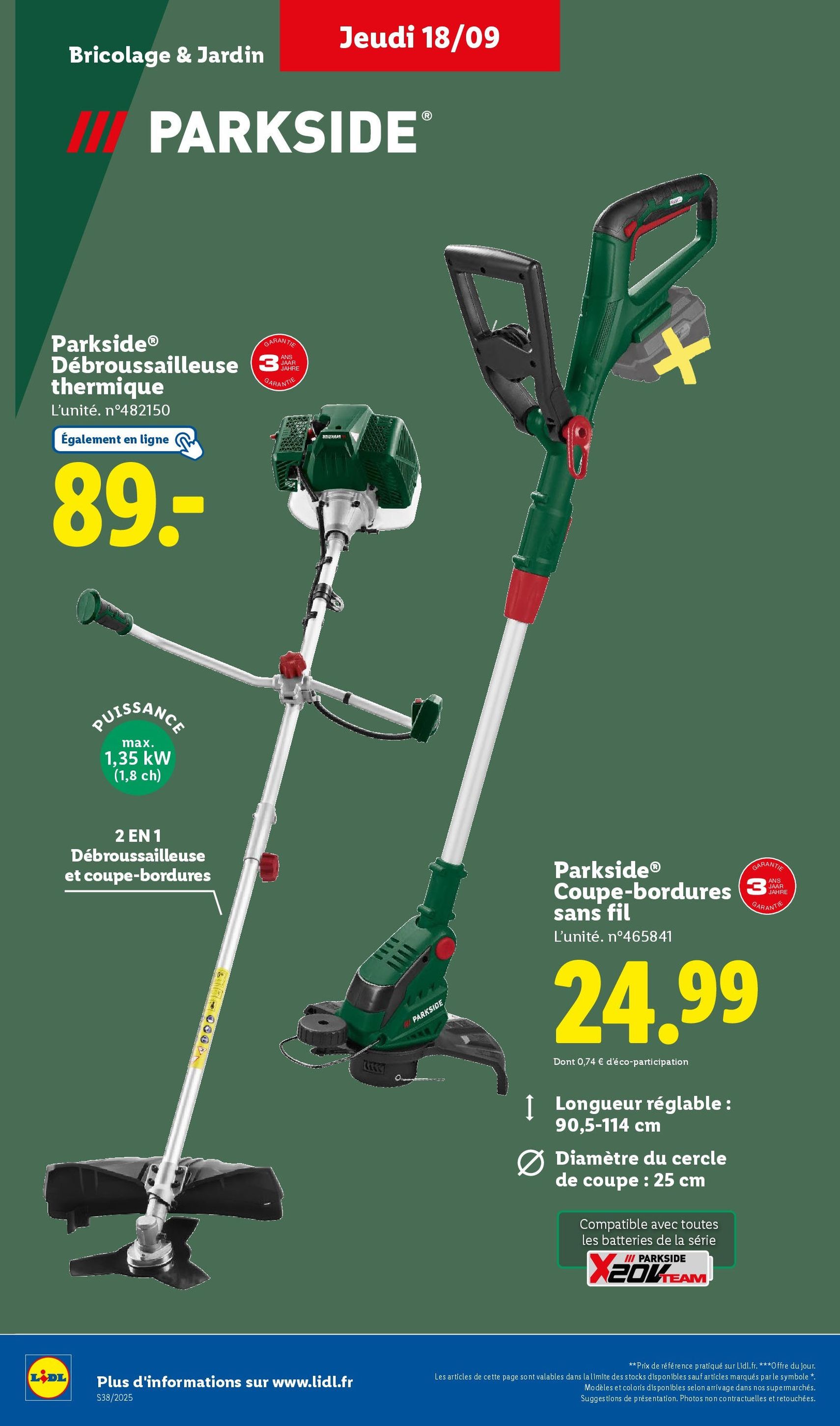LIDL catalogue semaine 38 - brochure valable à partir du 18/09/2025, page 38 sur 75