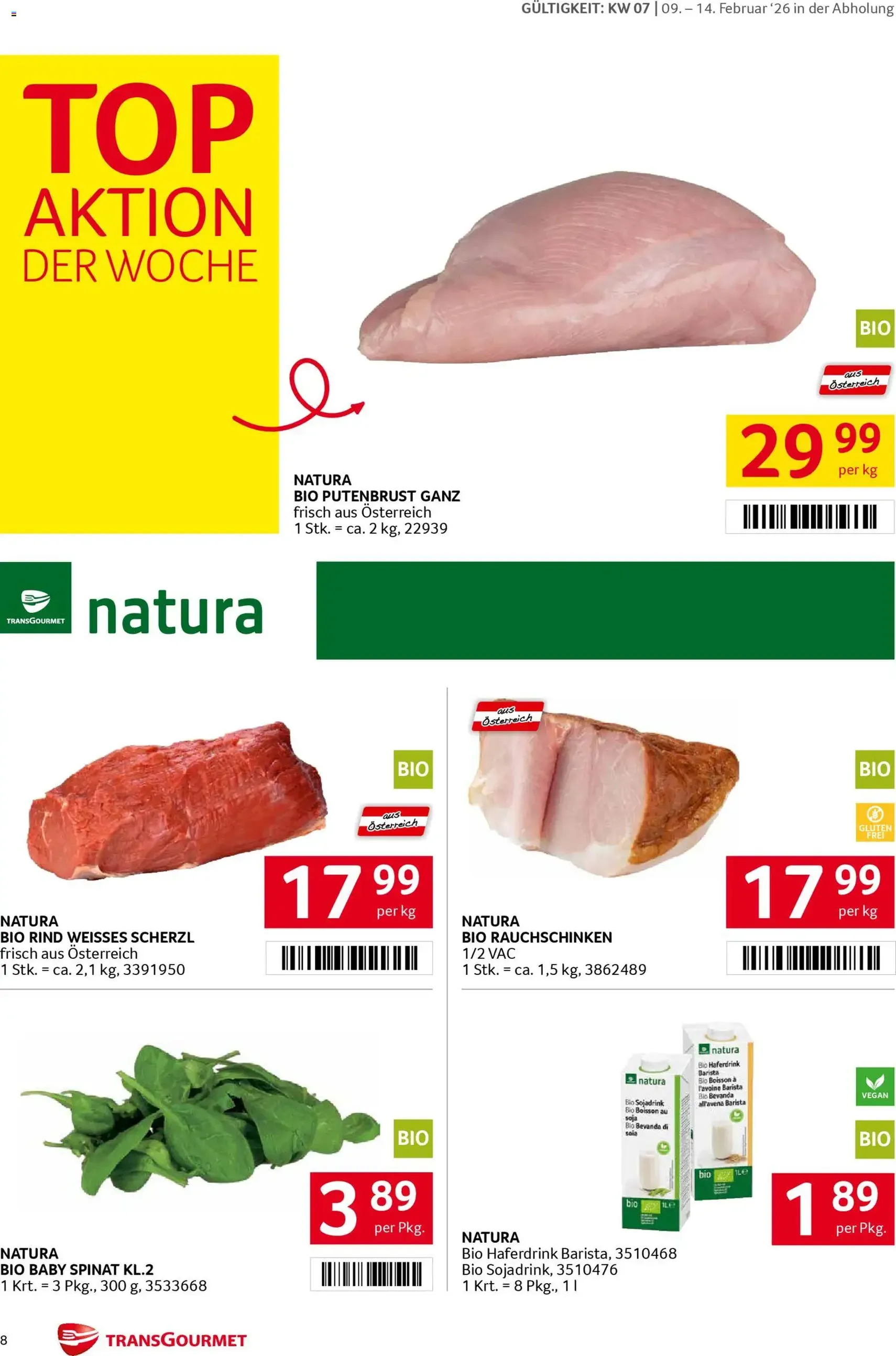 Transgourmet Flugblatt - Gültiger Prospekt ab 09.02.2026, Seite 8 von insgesamt 32