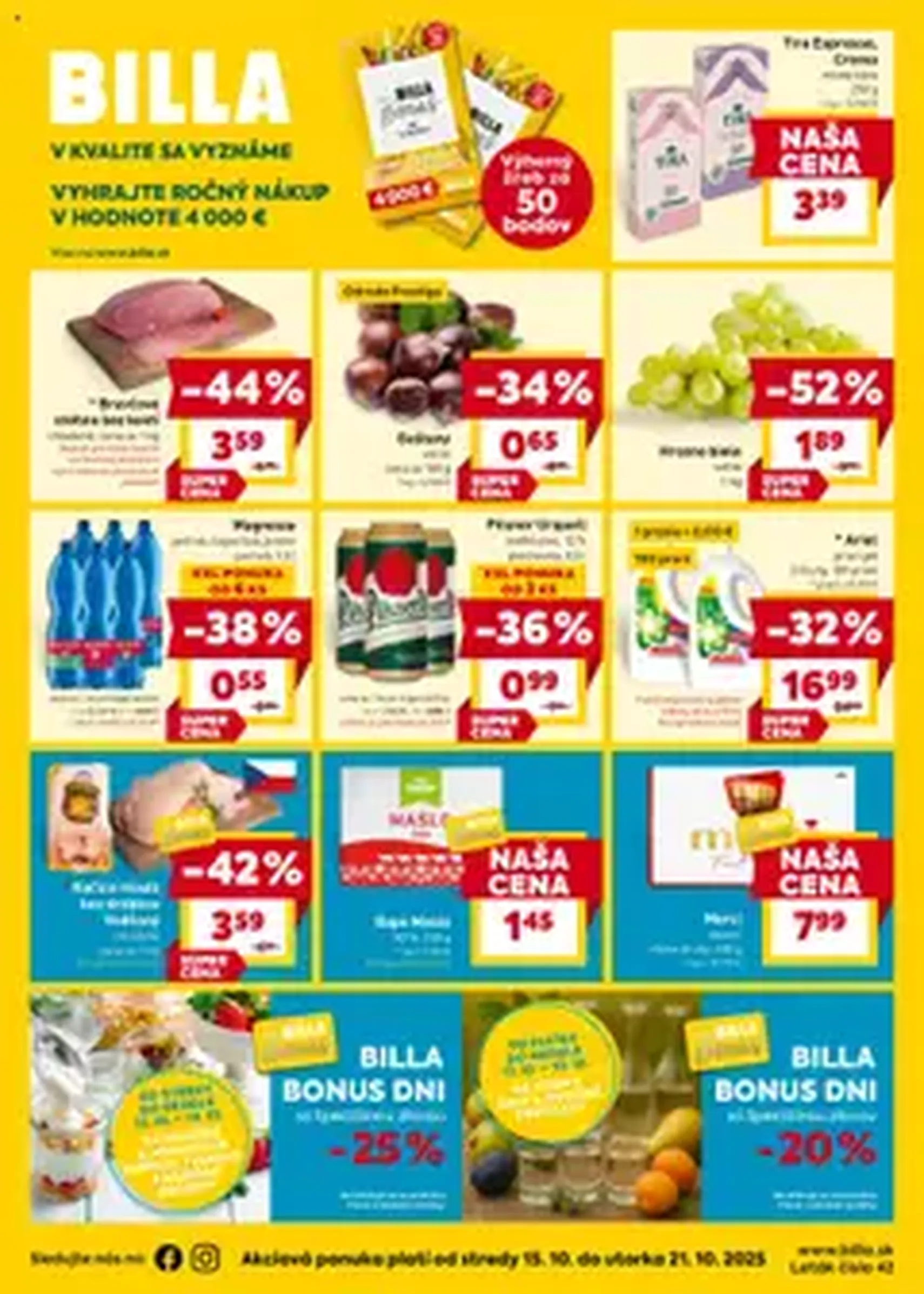 Billa leták - platný leták od 15.10.2025 strana 1 z 1