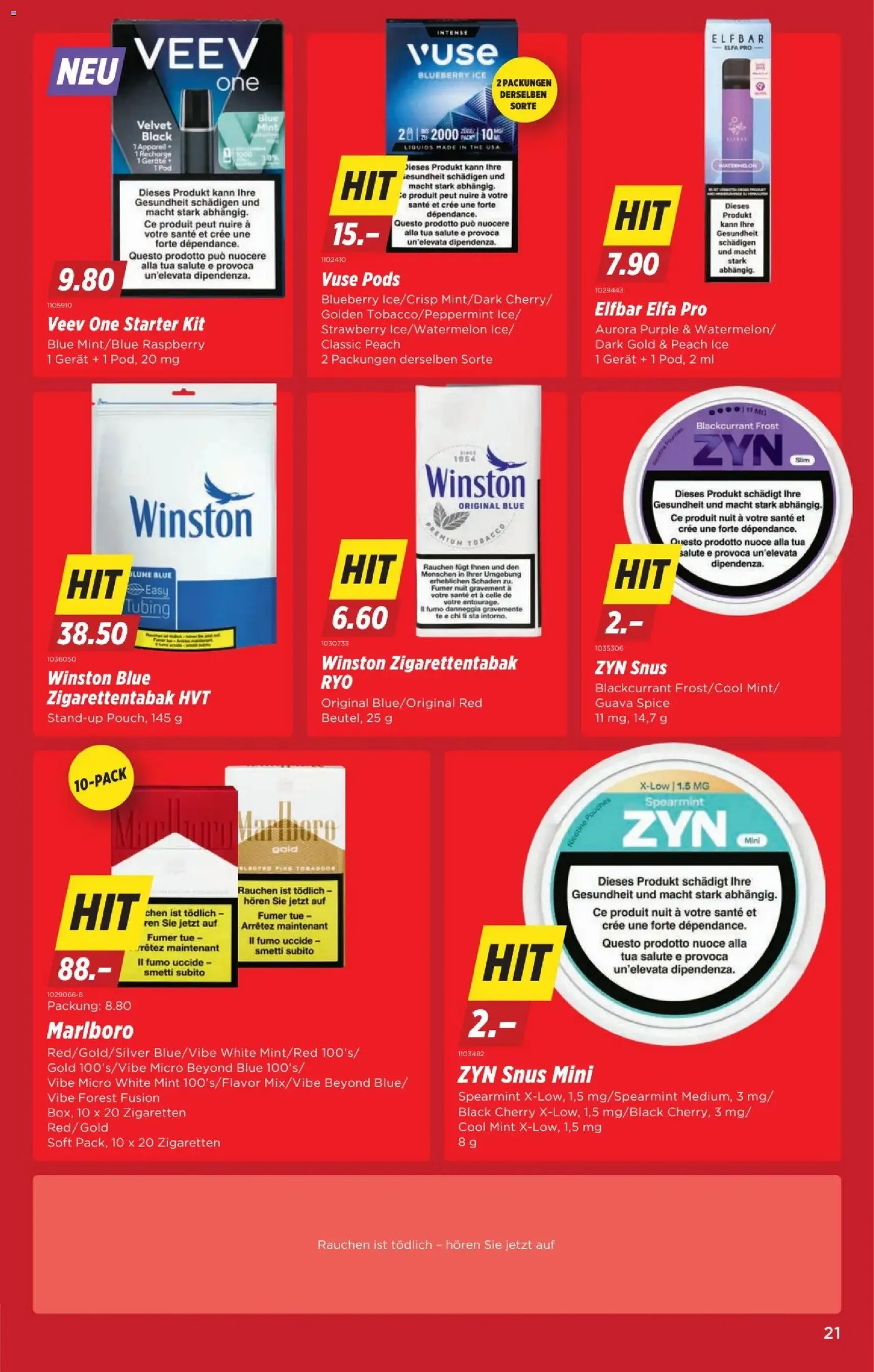 Denner aktionen - Gültiger Prospekt ab 23.04.2026, Seite 21 von insgesamt 22