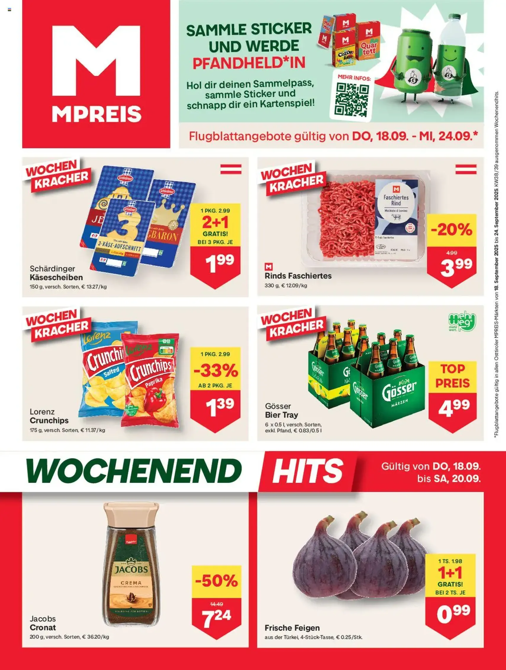 MPREIS Flugblatt - Gültiger Prospekt ab 18.09.2025, Seite 1 von insgesamt 12