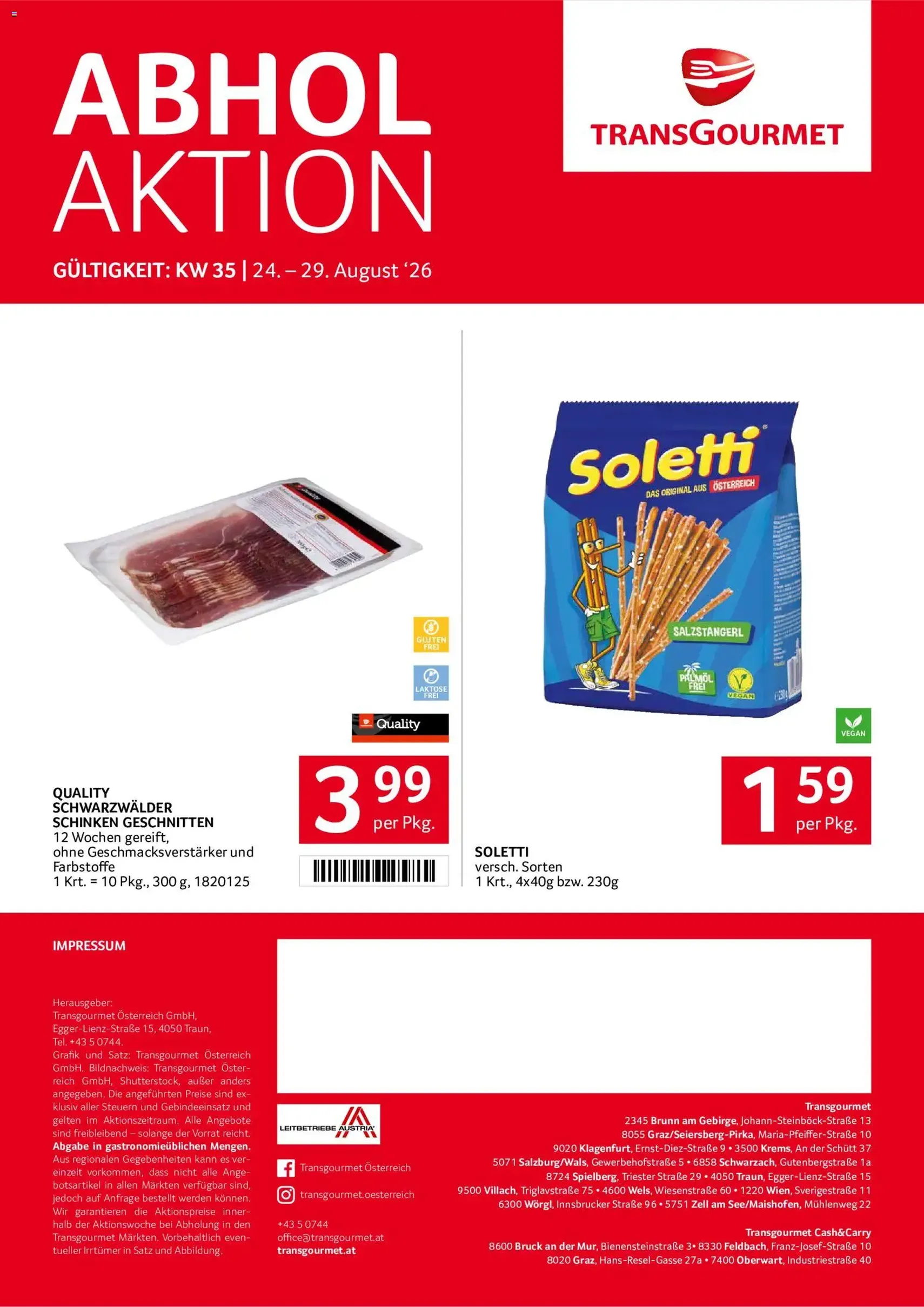 Transgourmet Flugblatt - Gültiger Prospekt ab 24.08.2026, Seite 28 von insgesamt 28