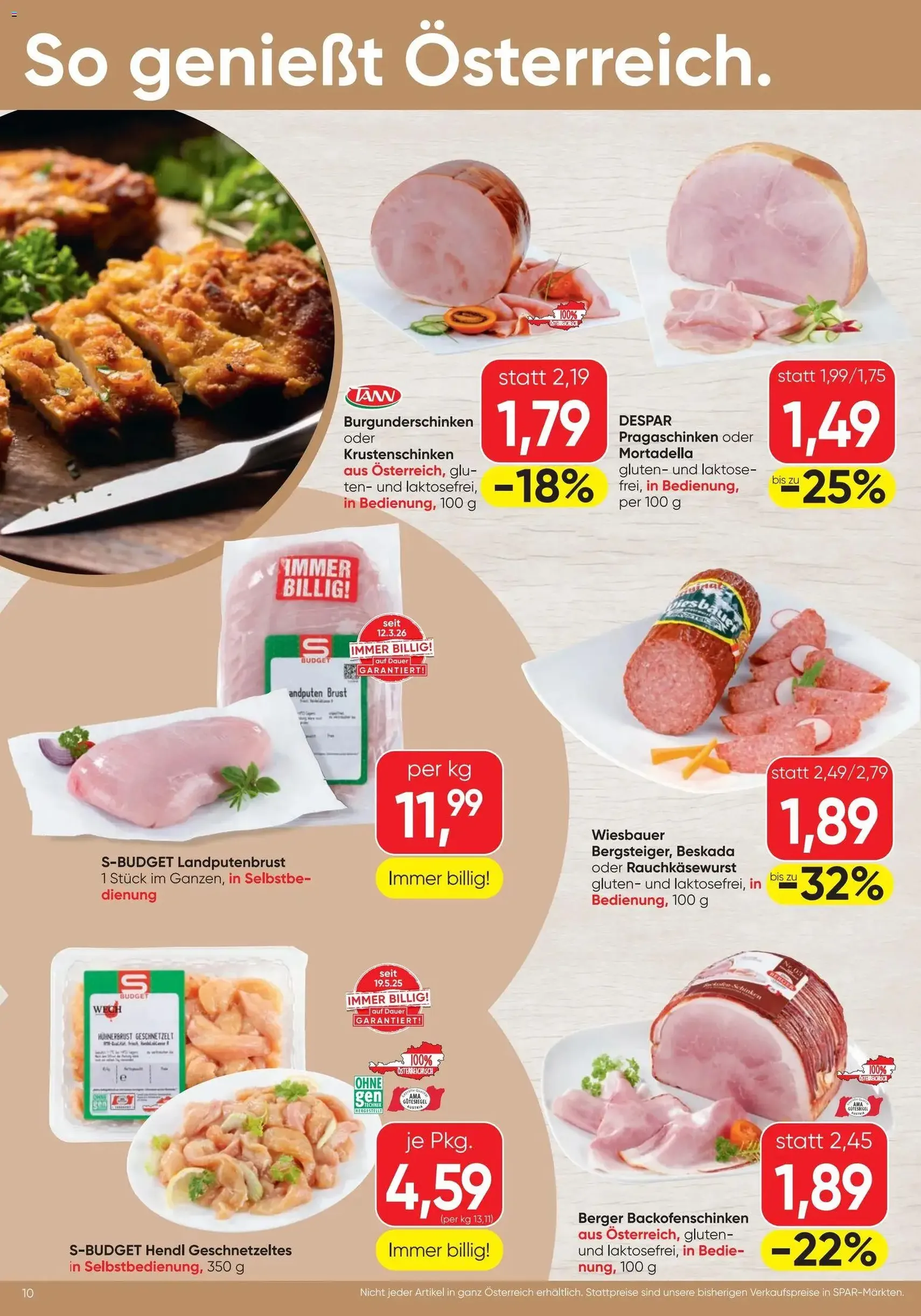 Spar - Flugblatt - Gültiger Prospekt ab 18.06.2026, Seite 10 von insgesamt 20
