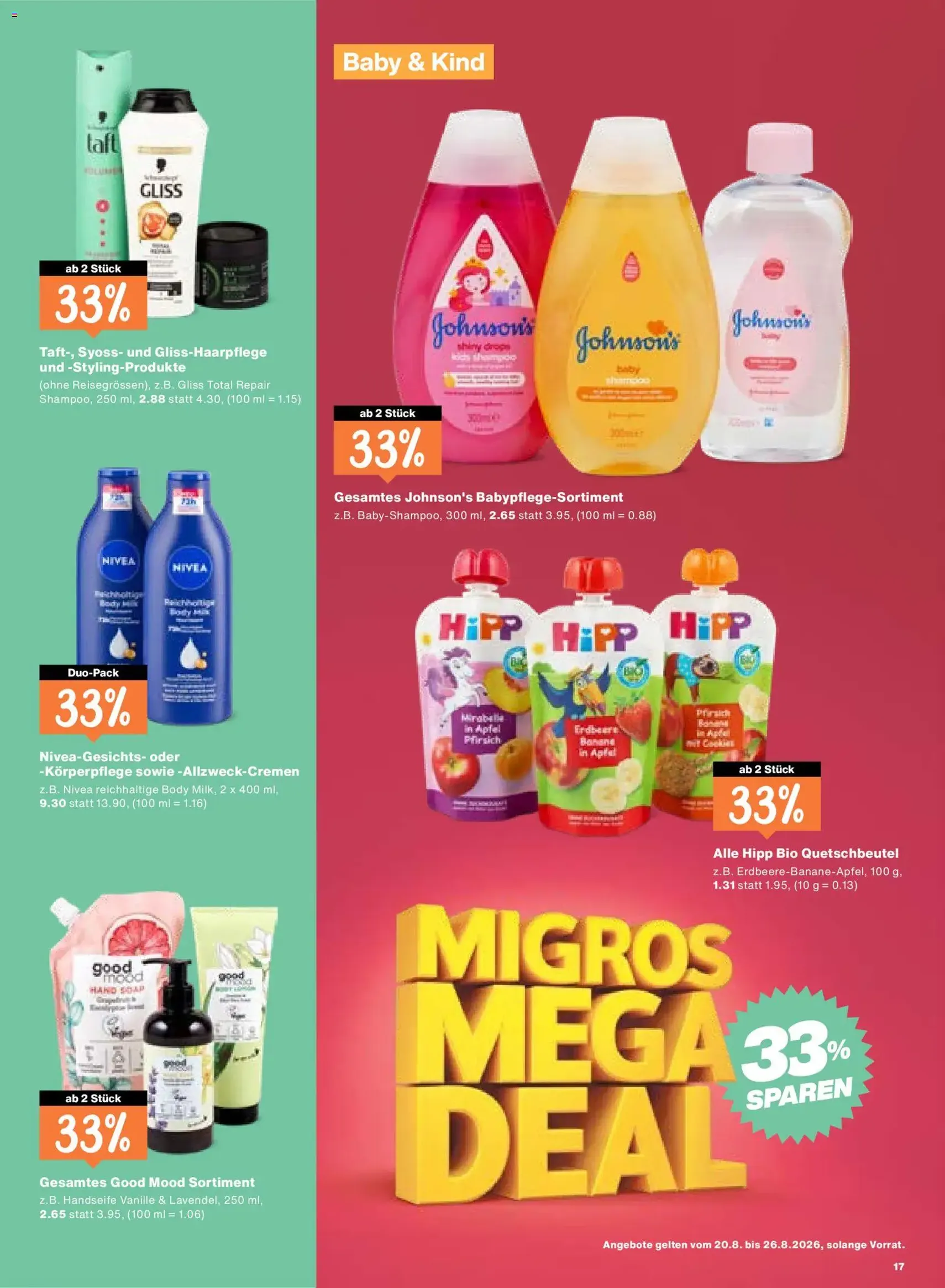 Migros aktionen - Gültiger Prospekt ab 20.08.2026, Seite 17 von insgesamt 20