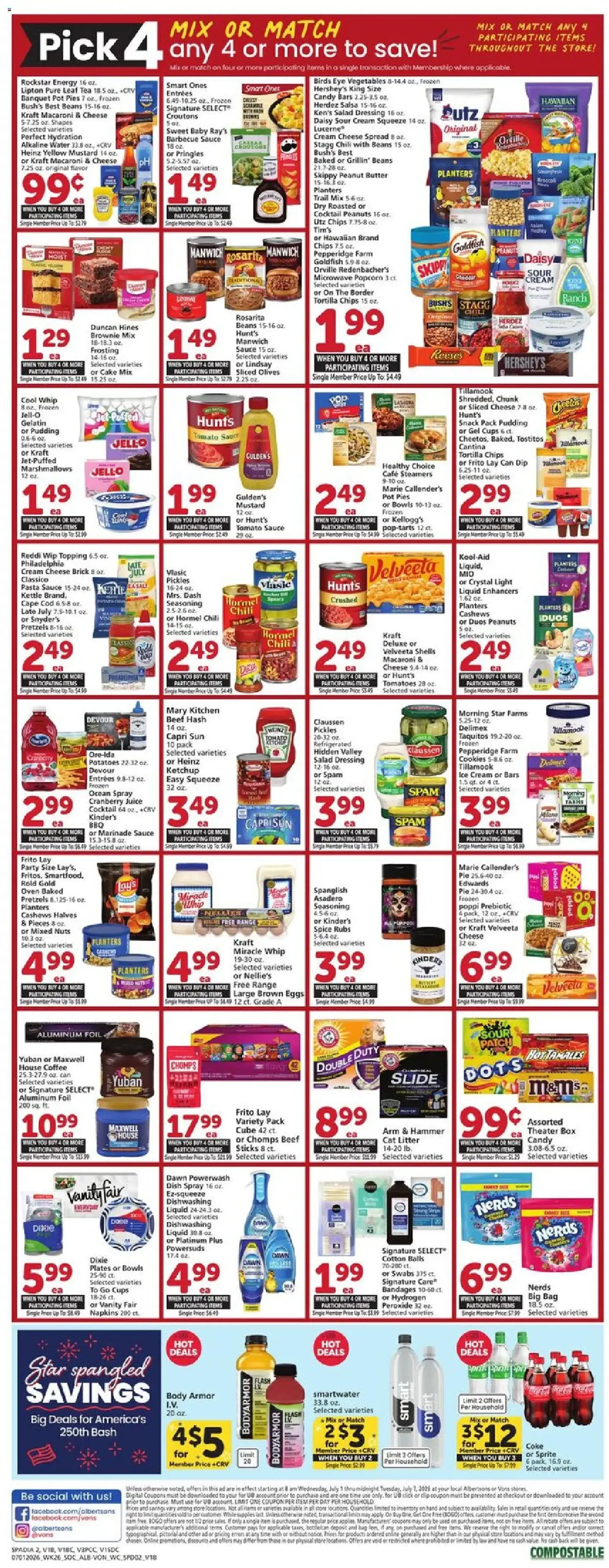 Vons Weekly Ad - valid flyer from 07/01/2026, page 3 of 6
