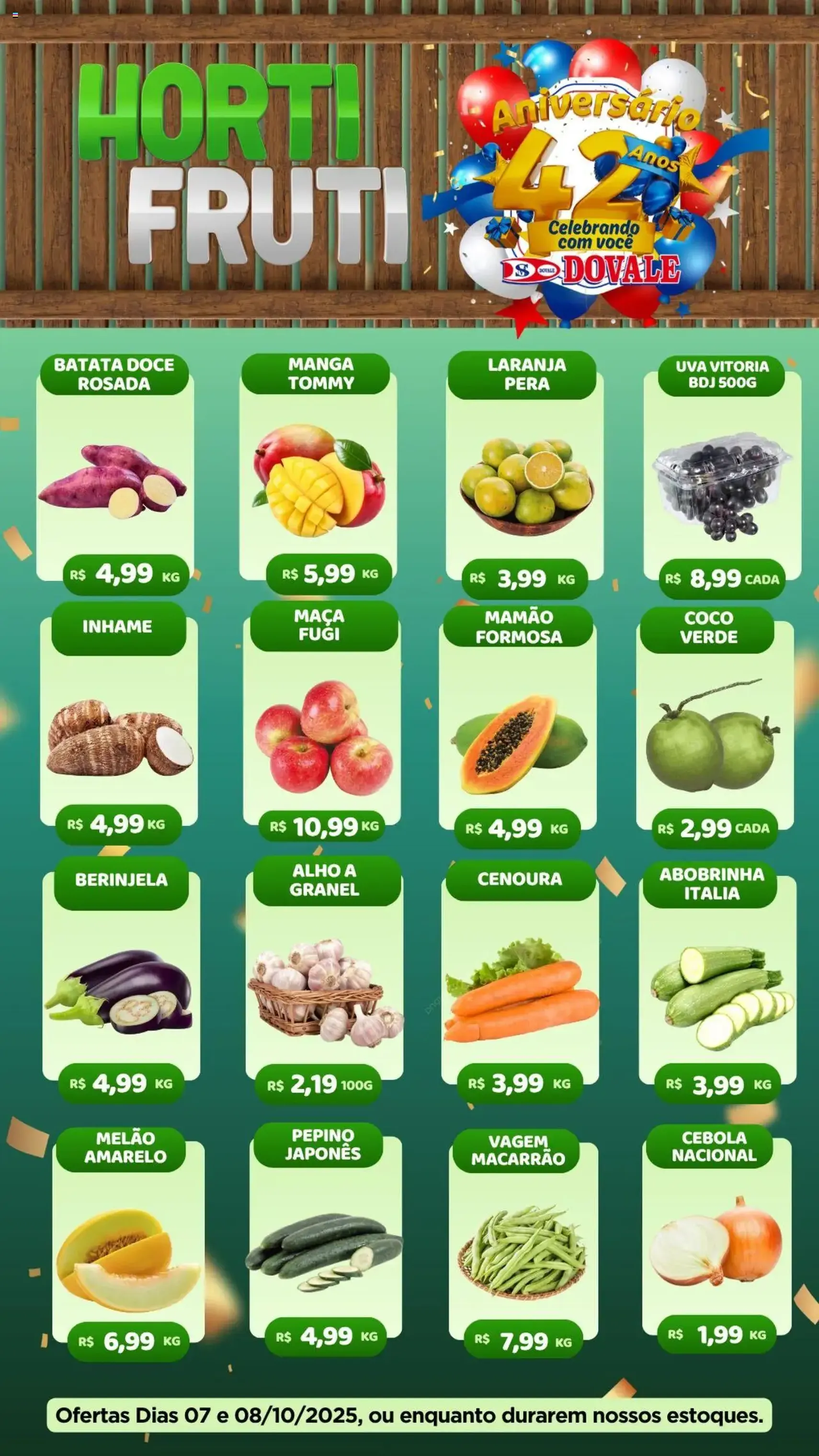 Dovale - Ofertas Hortifruti - folheto válido a partir de 07/10/2025 página 1 de 1