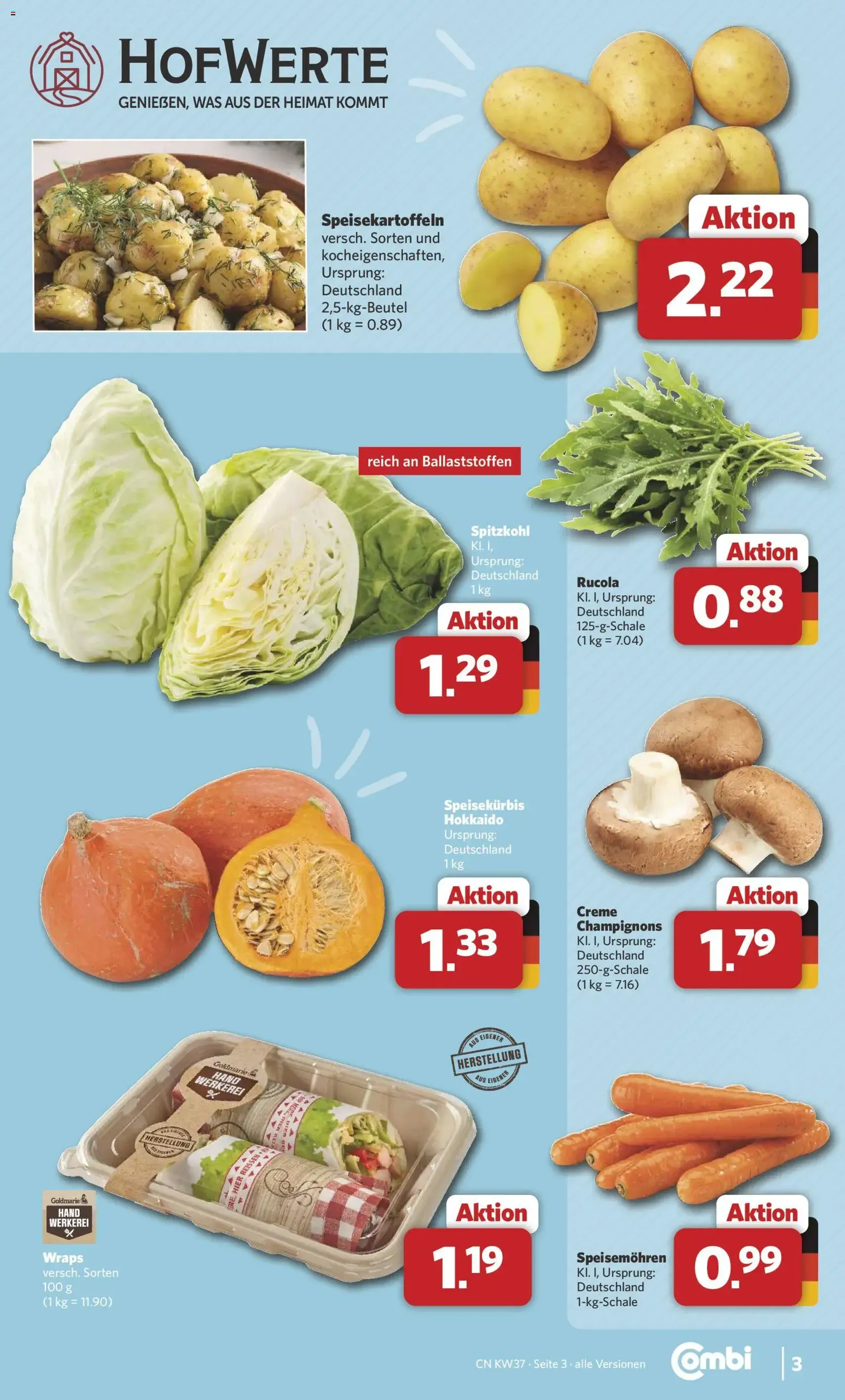 Combi Prospekt - Gültiger Prospekt ab 07.09.2026, Seite 3 von insgesamt 33