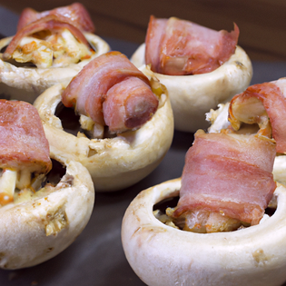 Recipe preview Baked Cream Cheese Bacon Stuffed Mushrooms