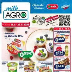 Milk Agro leták - náhľad letáku platný od 13.05.2026