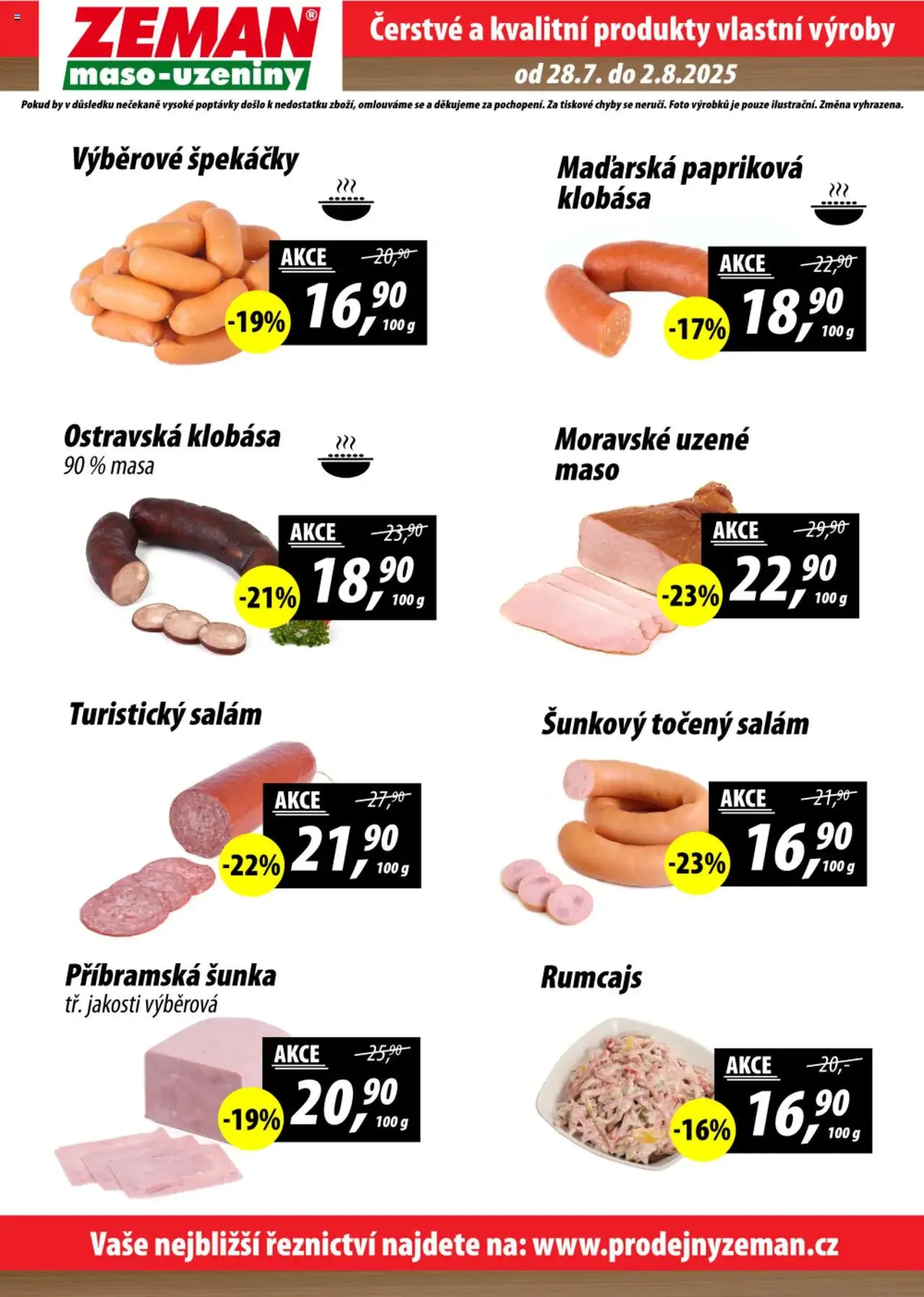 Prodejny Zeman leták - platný leták od 28.07.2025 strana 2 z 2