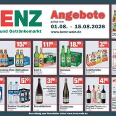 Benz Getränke Prospekt - Prospekt Vorschau gültig ab 01.08.2026
