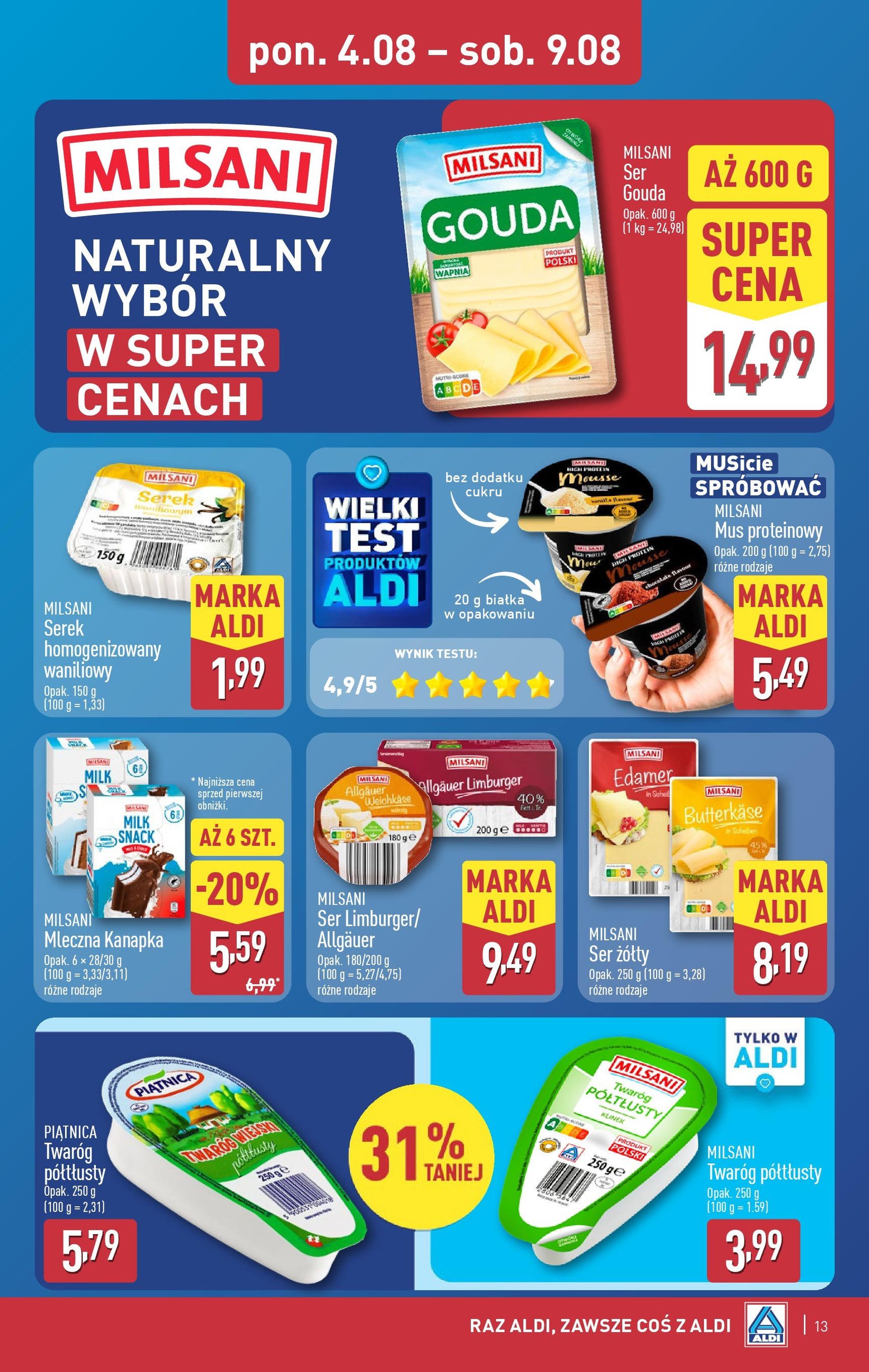Aldi Gazetka - ważny gazetka od 04.08.2025 strona 13 z 42 Aldi Gazetka - ważny gazetka od 04.08.2025 strona 13 z 42