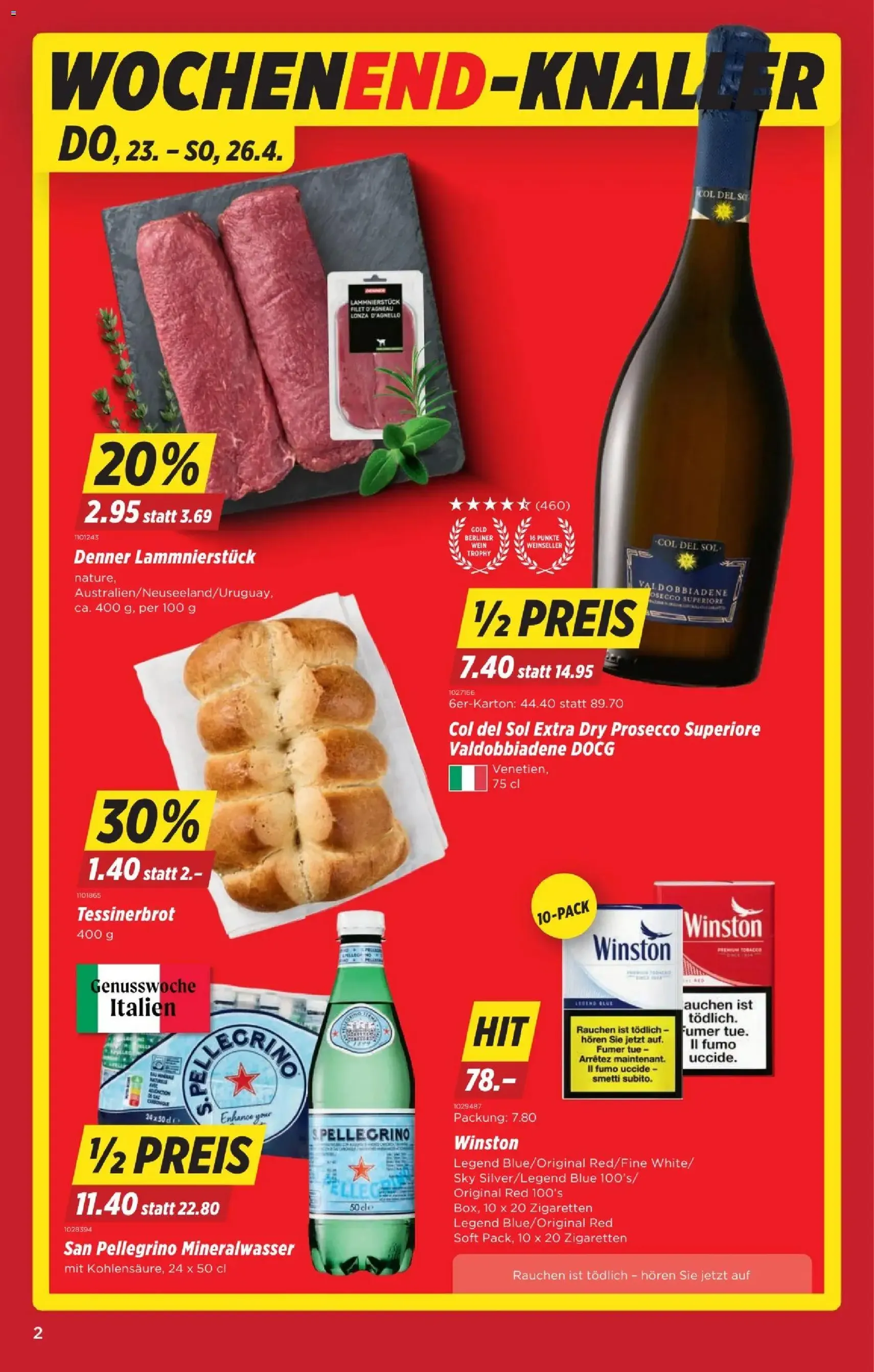 Denner aktionen - Gültiger Prospekt ab 23.04.2026, Seite 2 von insgesamt 22