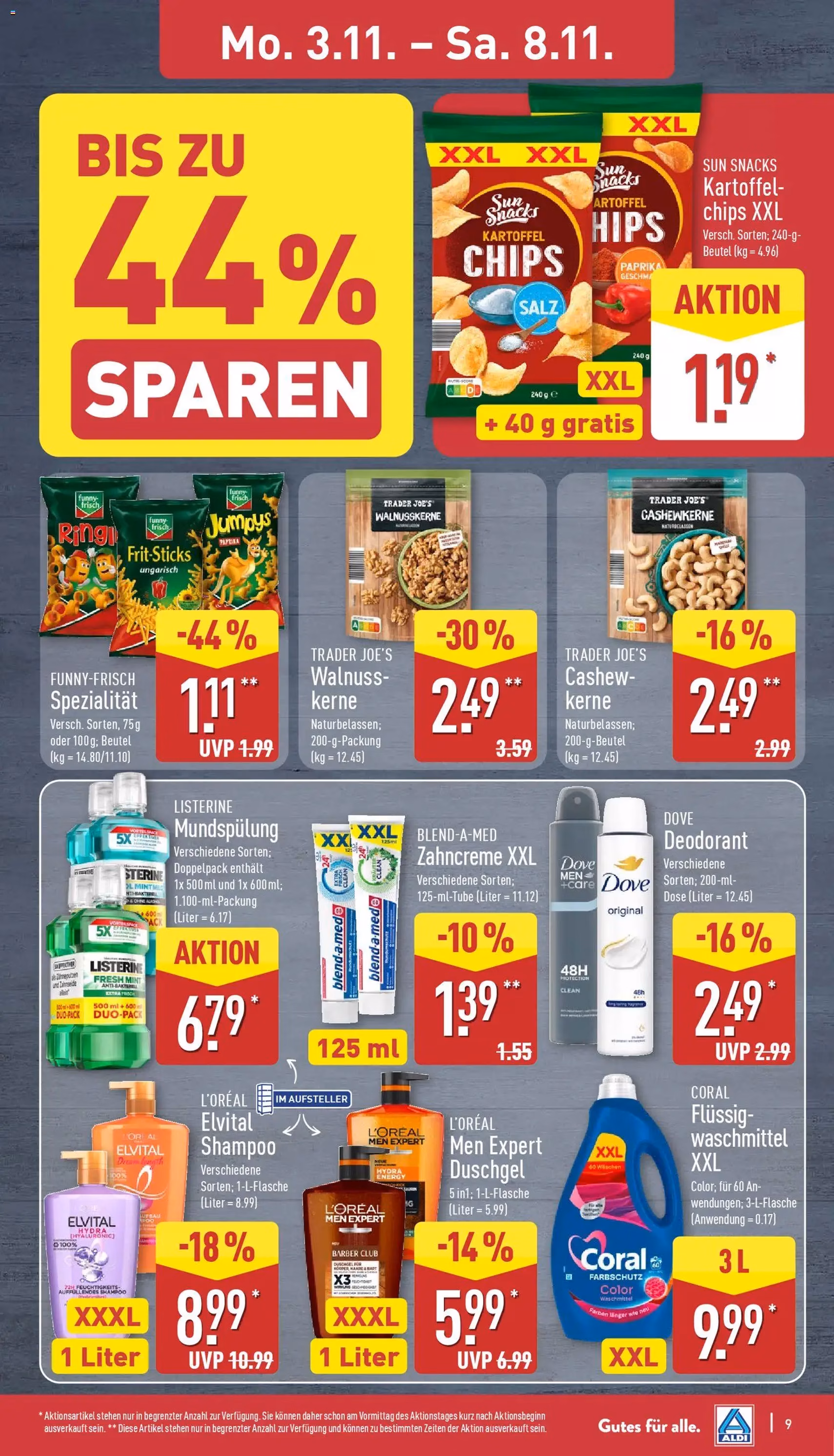 Aldi Prospekt - Gültiger Prospekt ab 03.11.2025, Seite 9 von insgesamt 48 Aldi Prospekt - Gültiger Prospekt ab 03.11.2025, Seite 9 von insgesamt 48