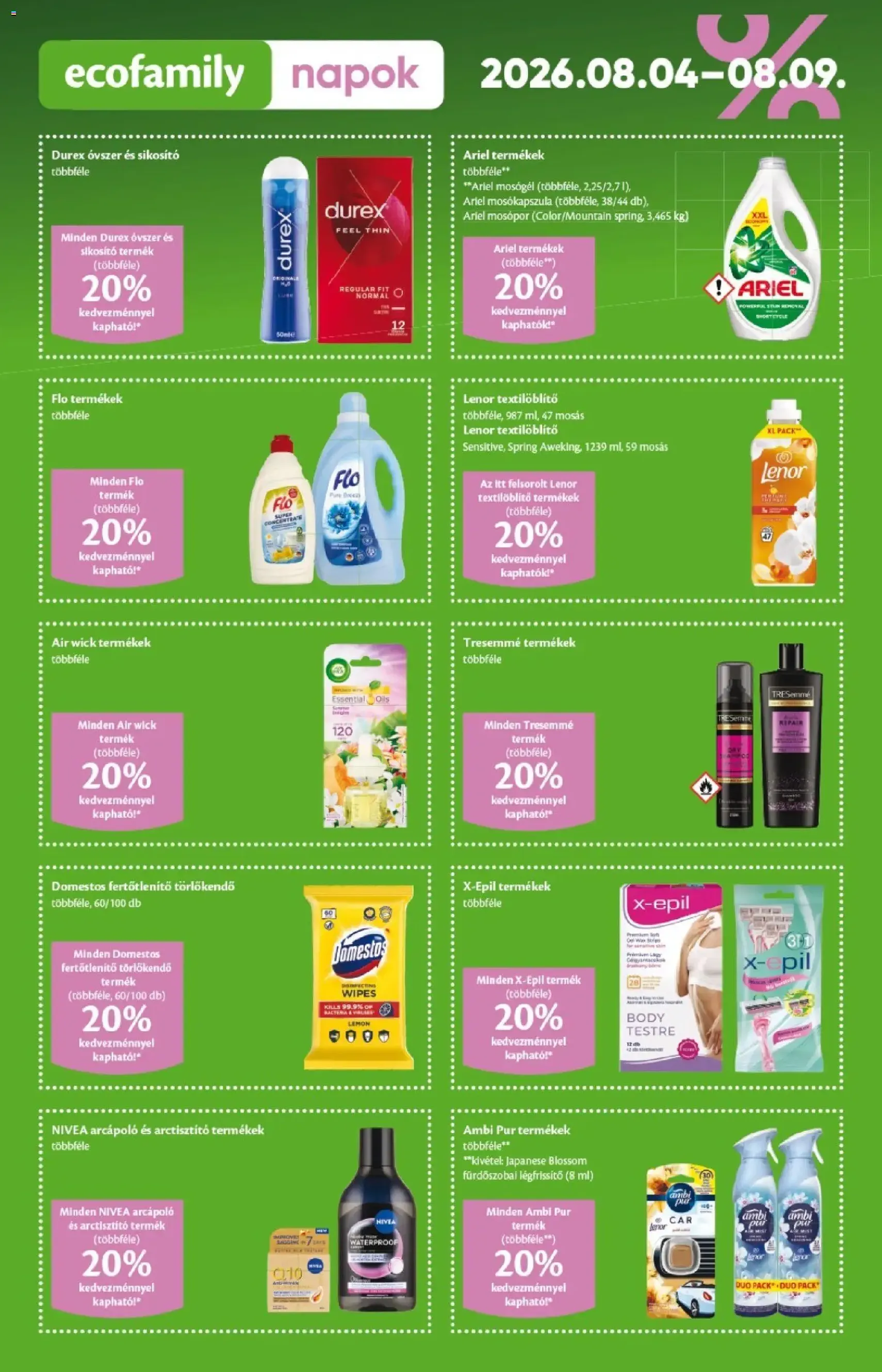 EcoFamily Akciós újság - 2026.08.04. érvényes szórólap 2 oldal 20 oldalból